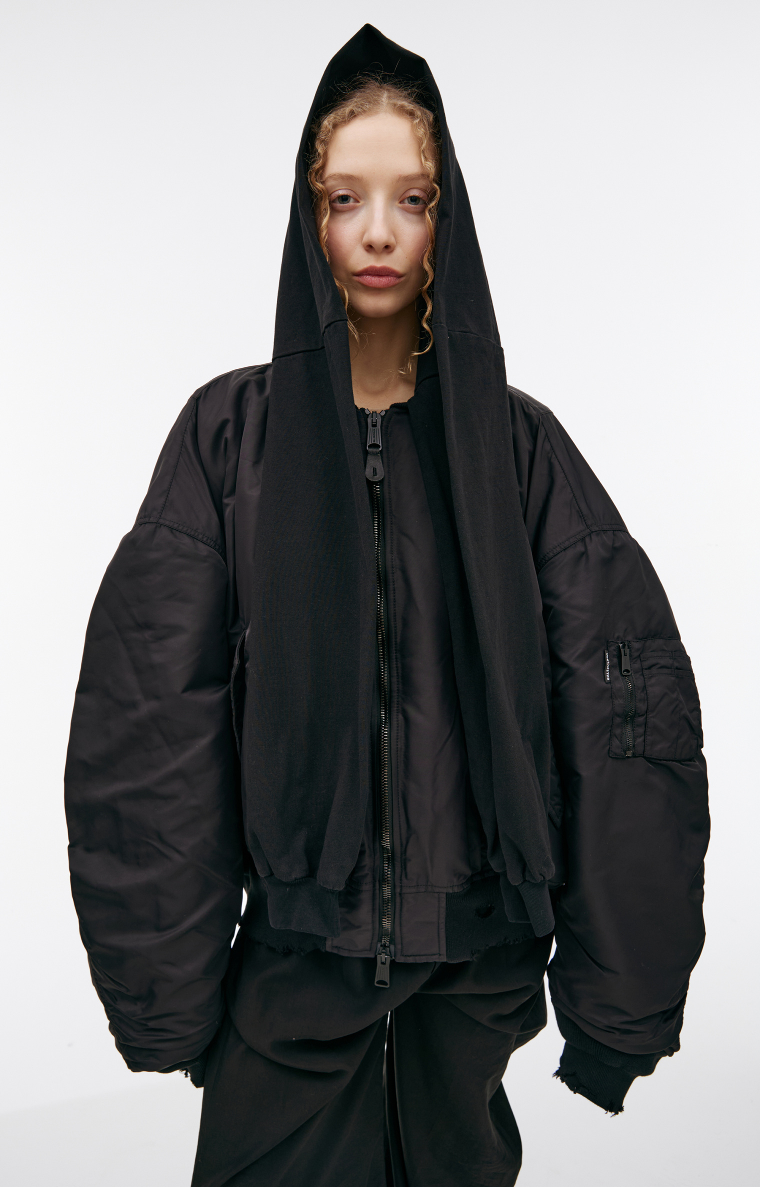 Balenciaga Bomber with sewn-in scarf