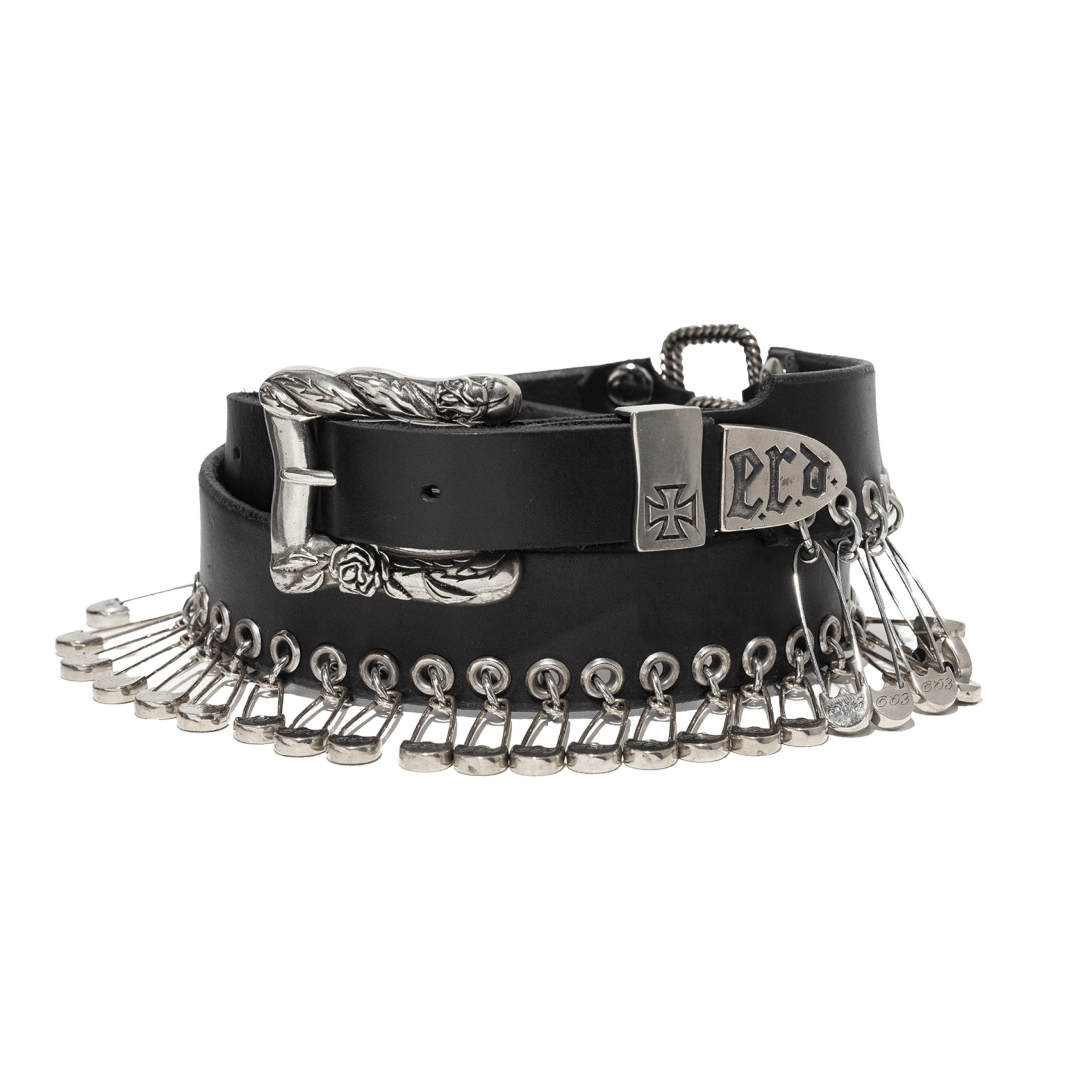 Enfants Riches Déprimés Leather belt with pins