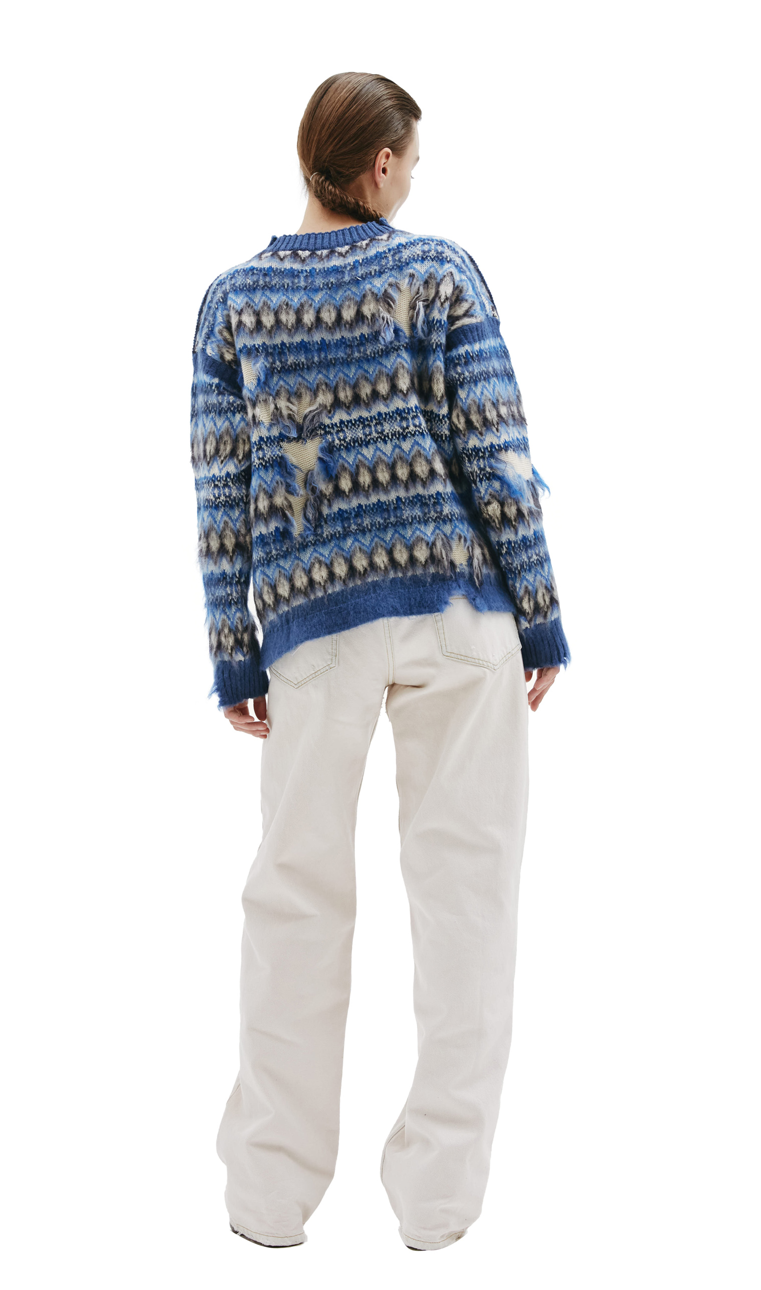 Maison Margiela Intarsia distressed sweater