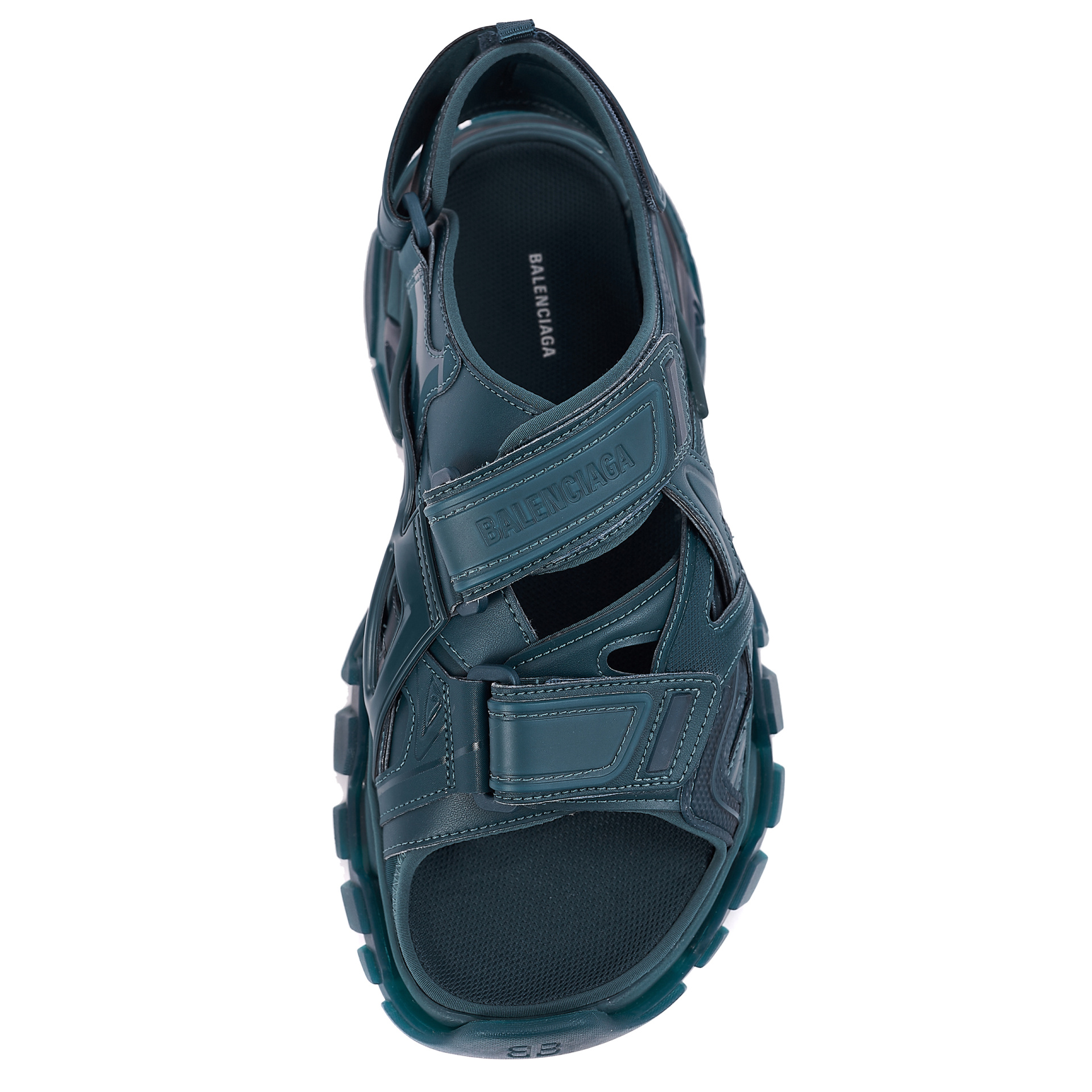 Balenciaga Dark Green Track Sandals