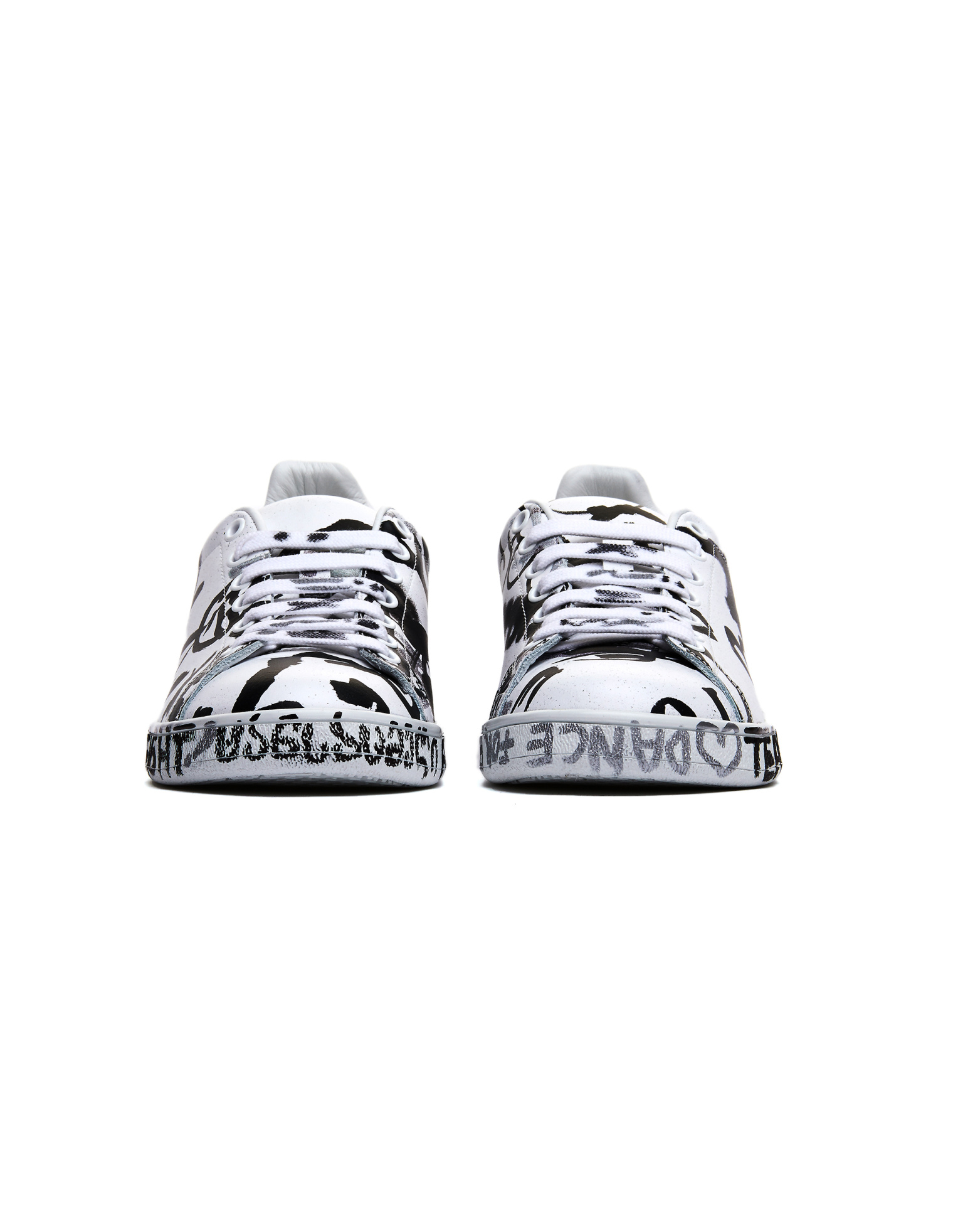 VETEMENTS Graffiti White Leather Sneakers