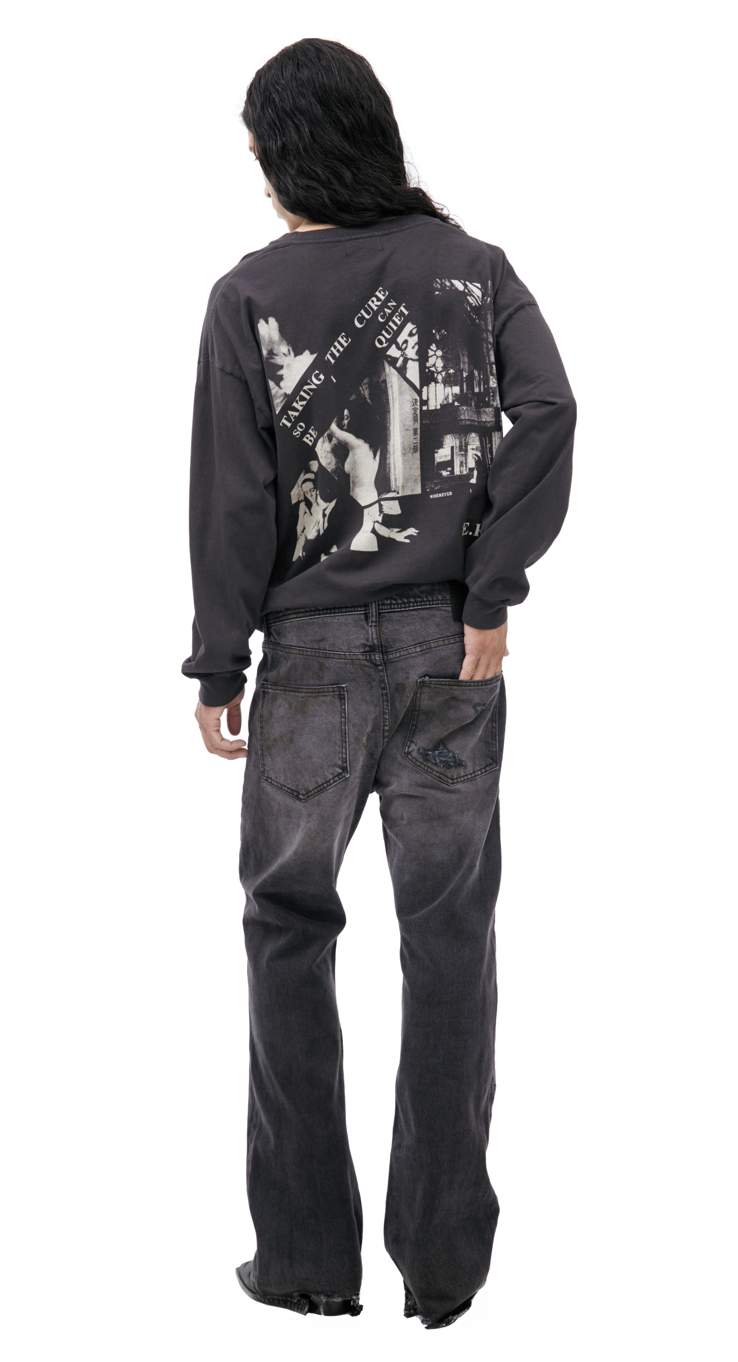 Enfants Riches Déprimés Dark grey flared jeans