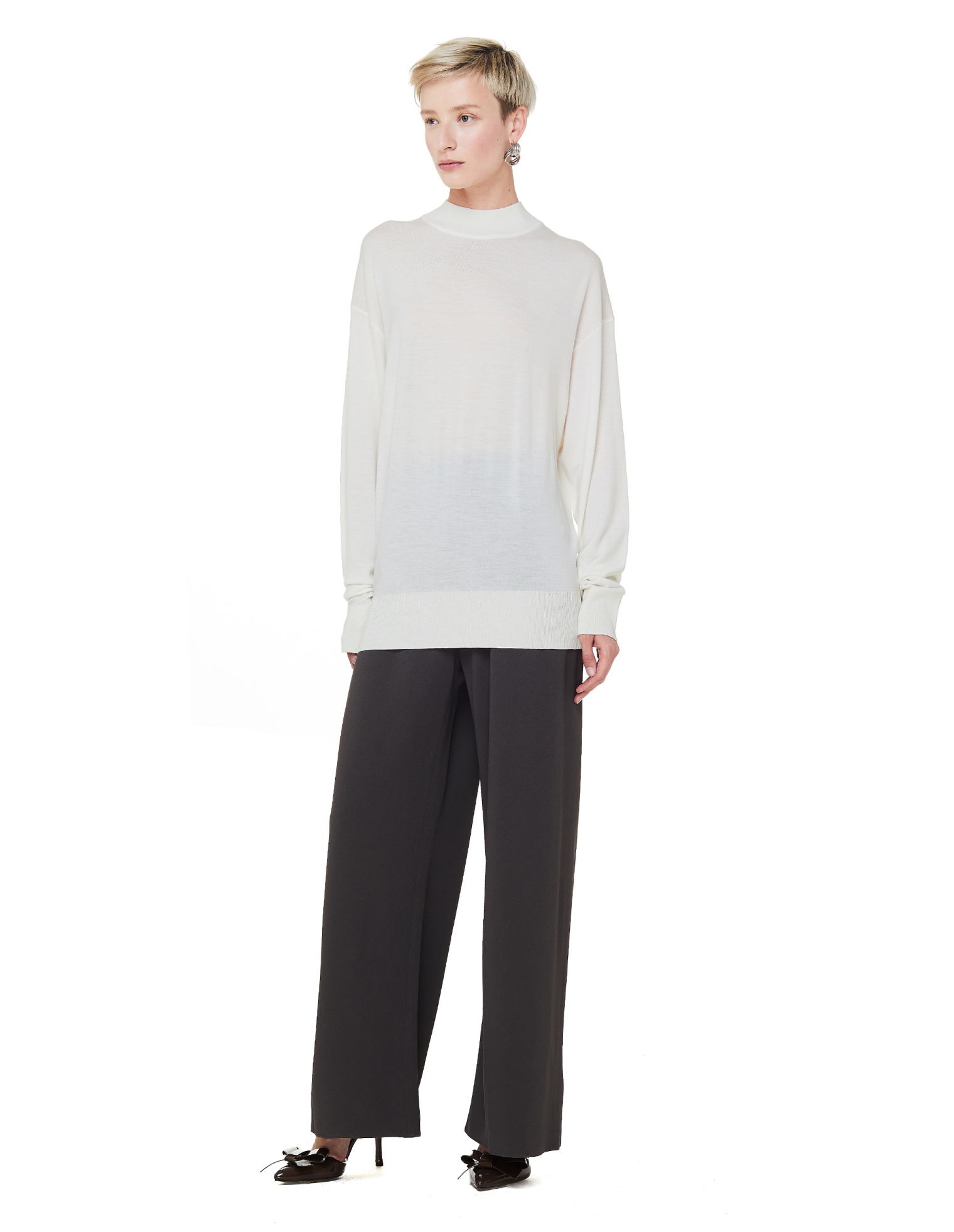 The Row White Wool & Cashmere Taryn Sweater