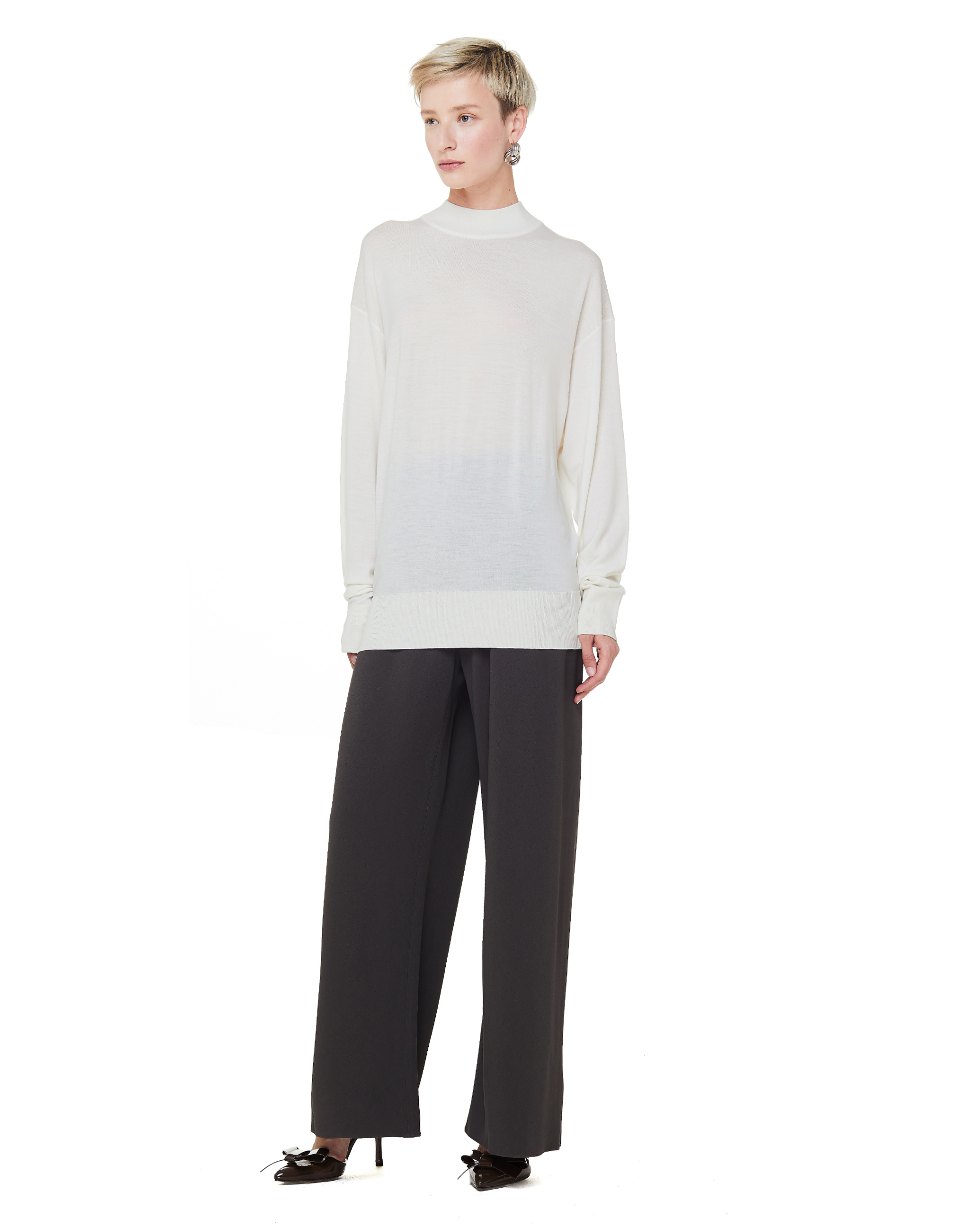 The Row White Wool & Cashmere Taryn Sweater