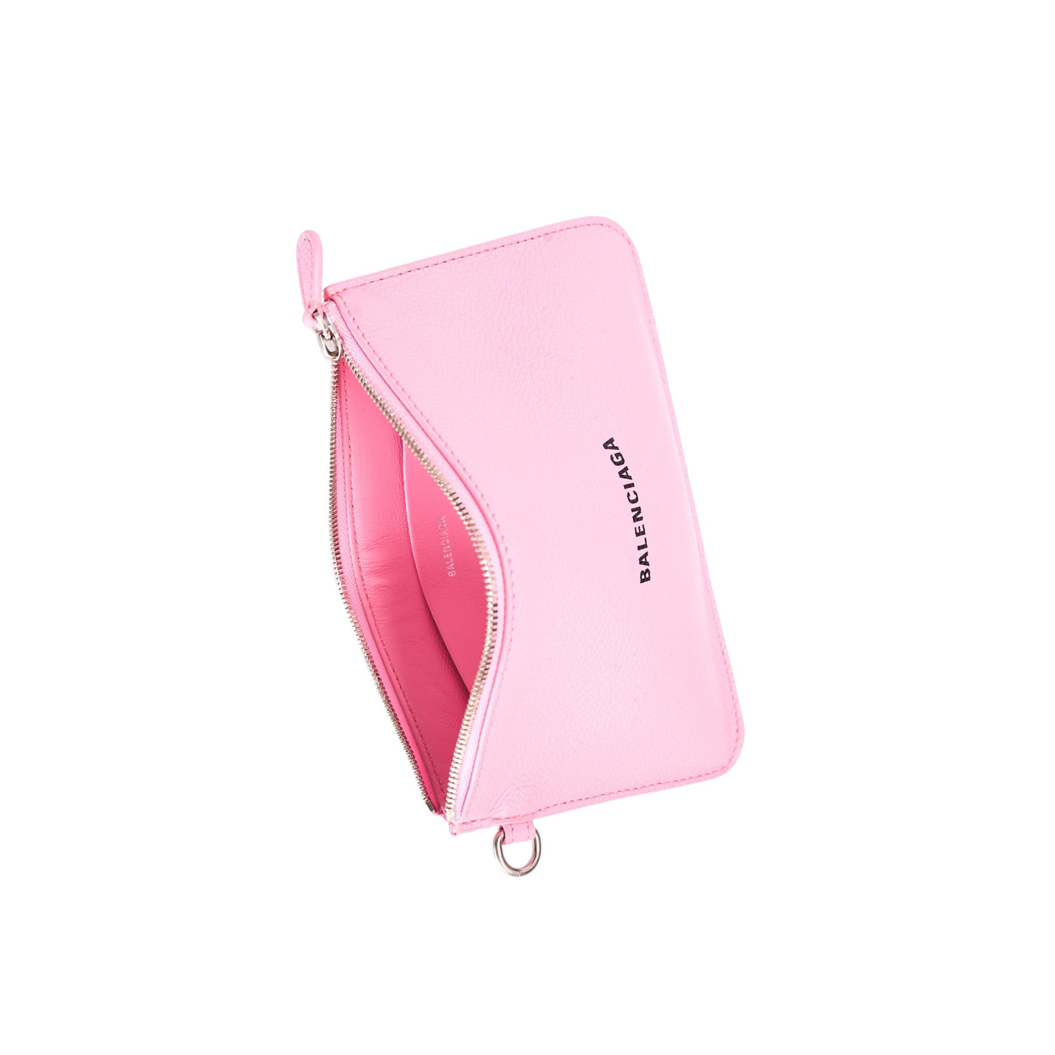 Balenciaga Cash Wallet in Pink Grained Leather