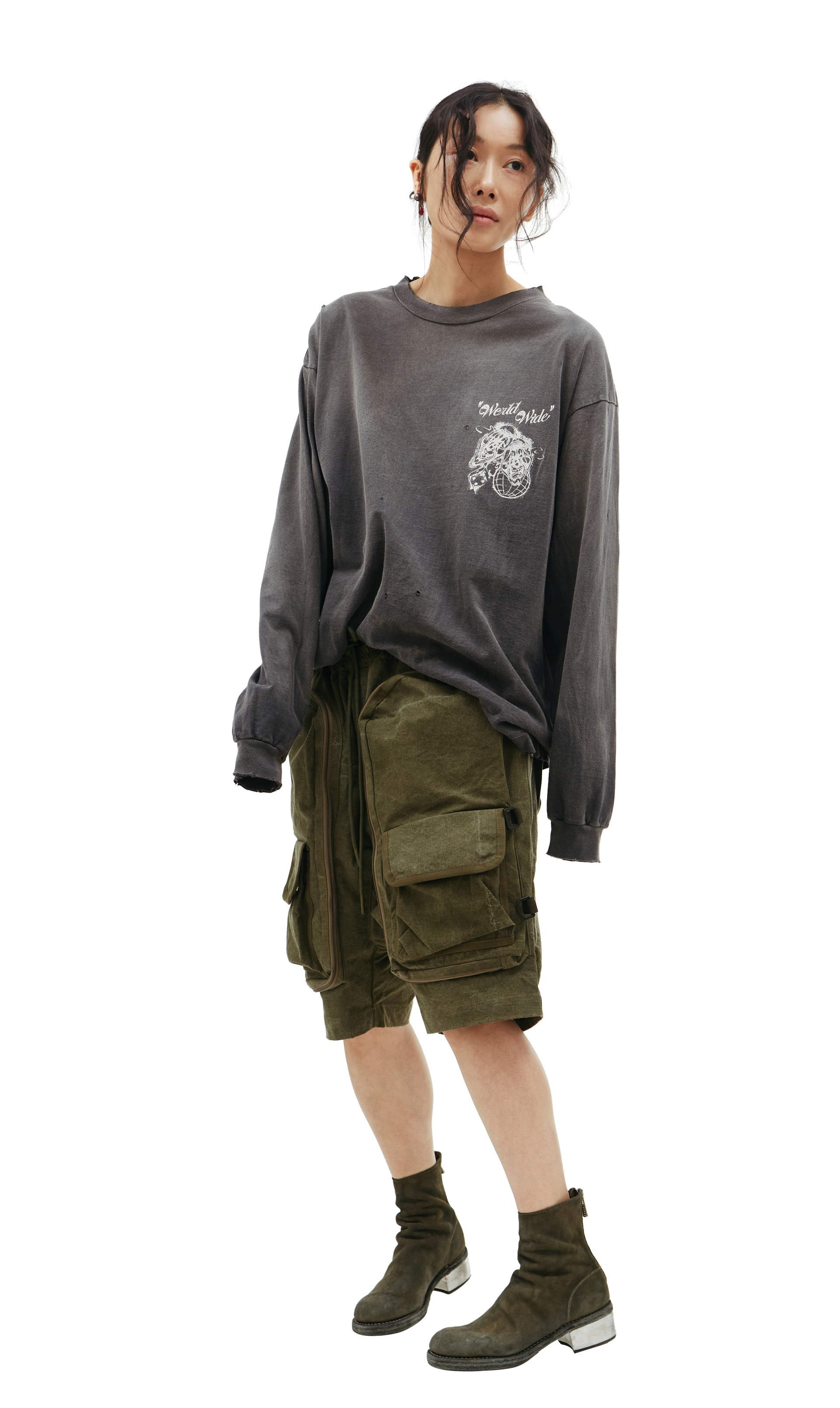 Readymade Camouflage cotton shorts