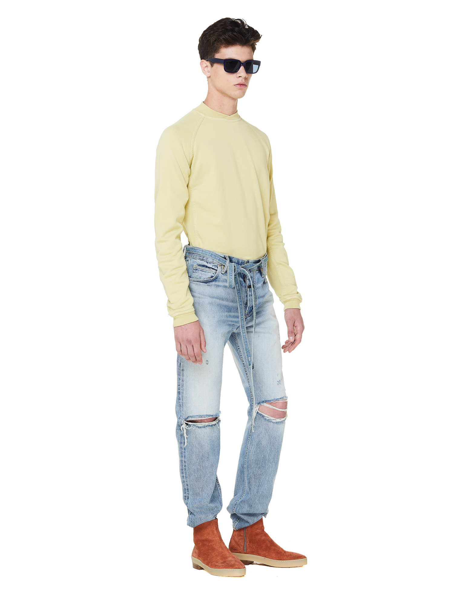 Haider Ackermann Yellow Cotton Sweatshirt