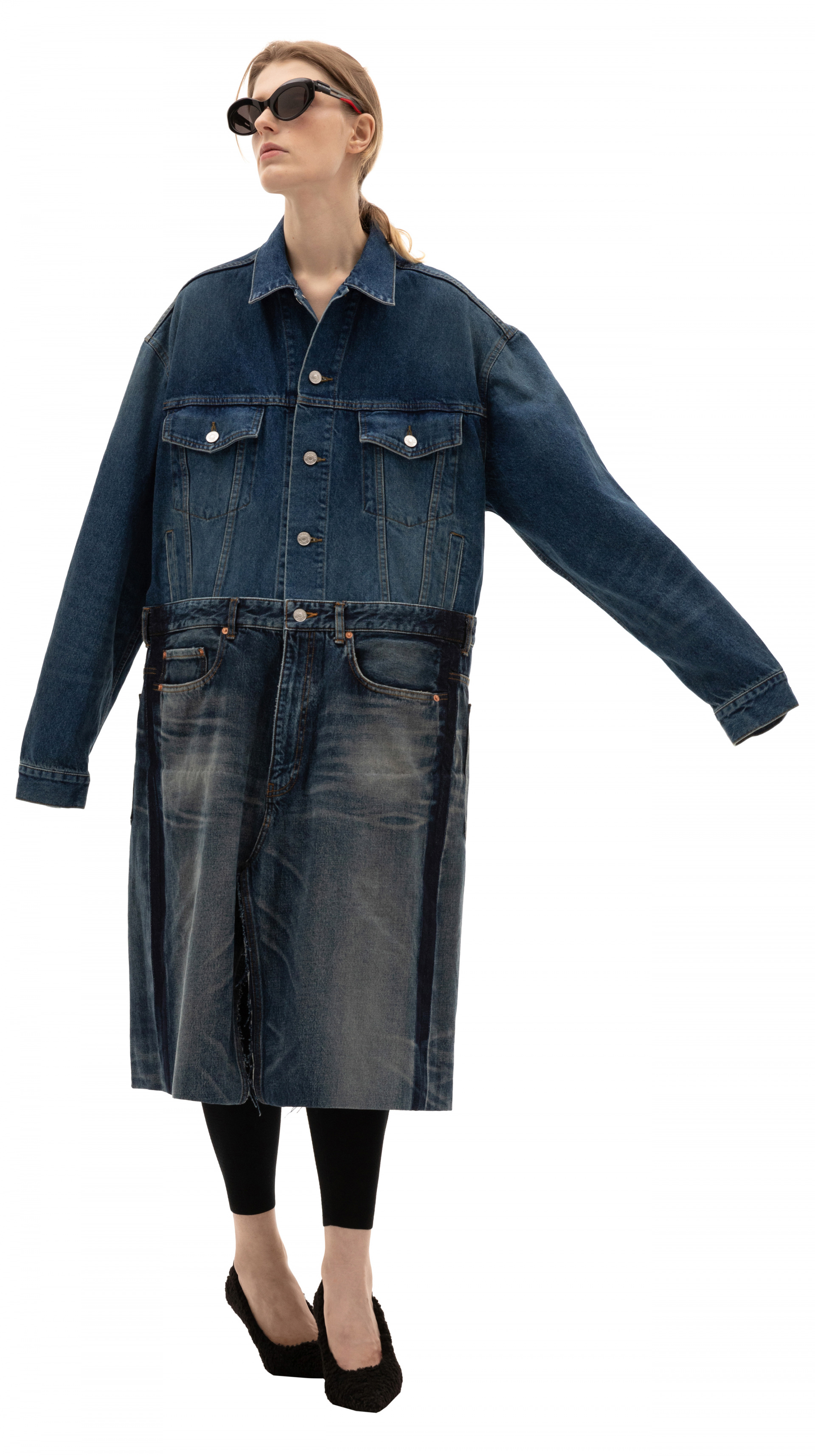 balenciaga denim dress