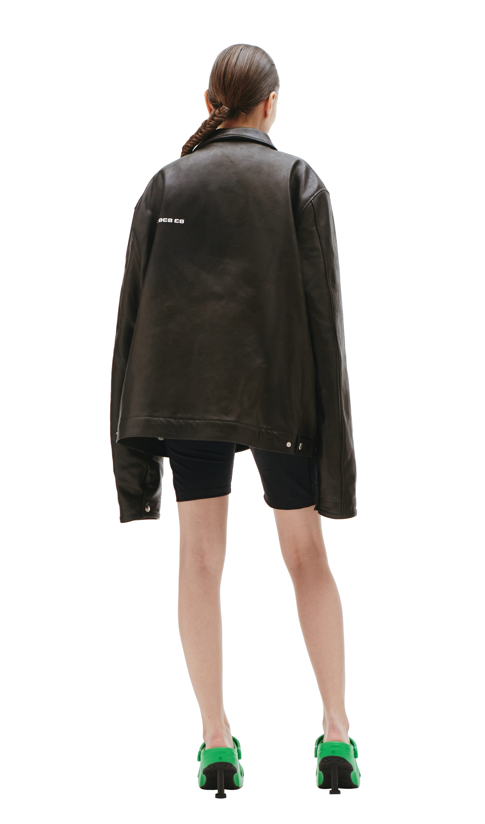 VTMNTS Barcode Leather Jacket