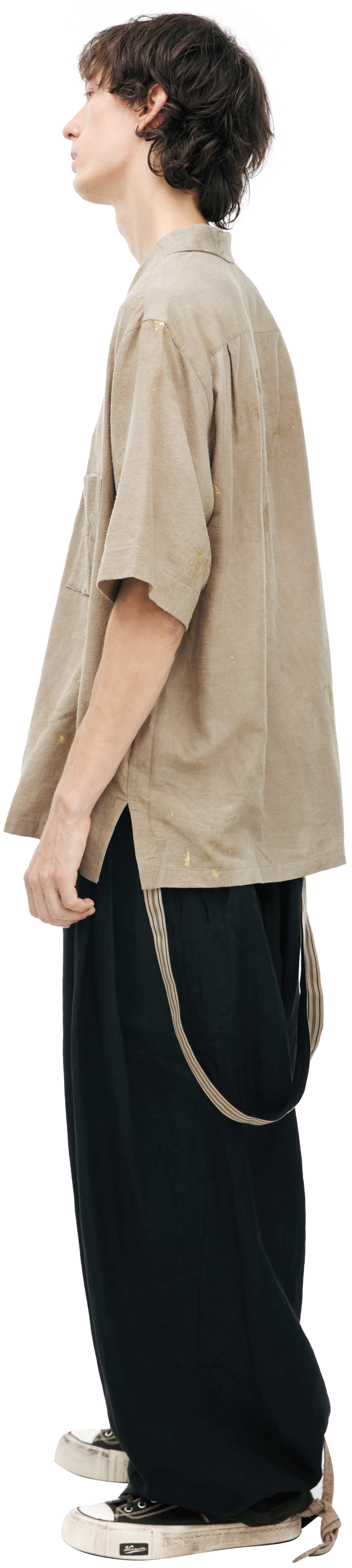 Ziggy Chen Gold Leaf Short Sleeve Pocket Shirt