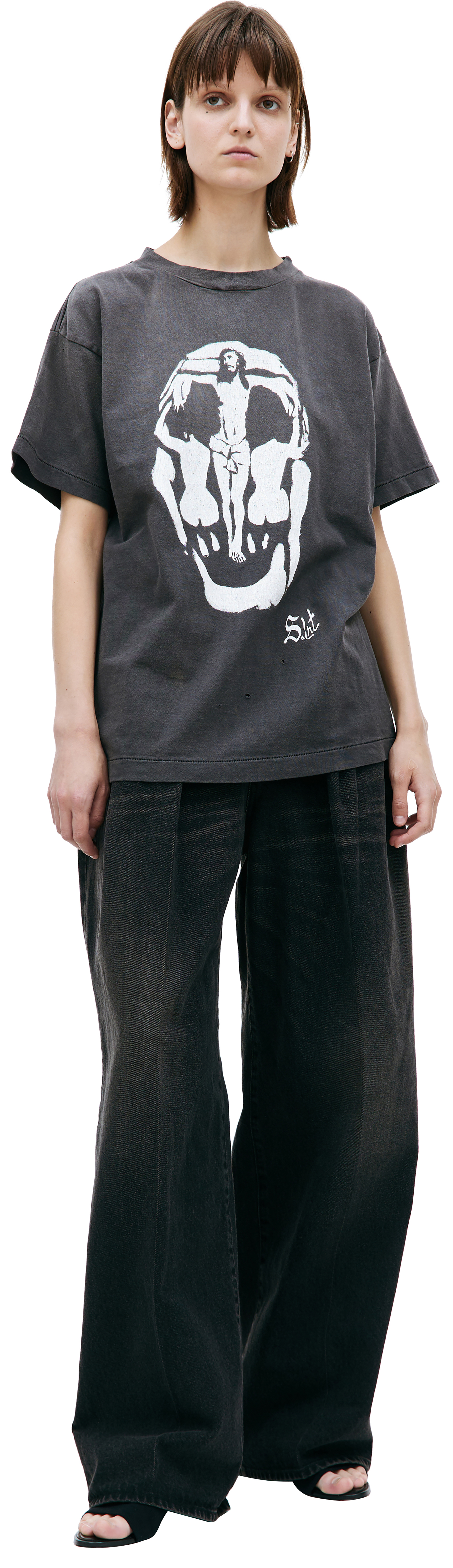 Saint Michael Jesus printed t-shirt