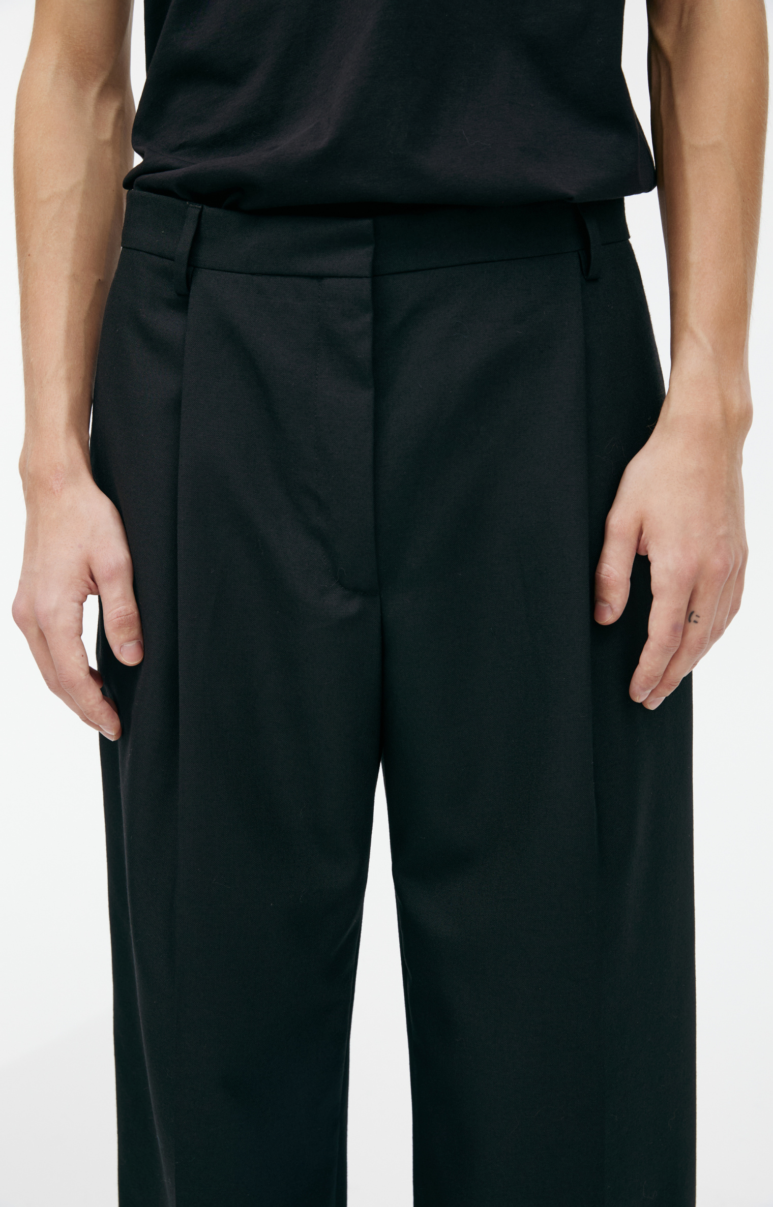 Dries Van Noten Straight trousers with arrows