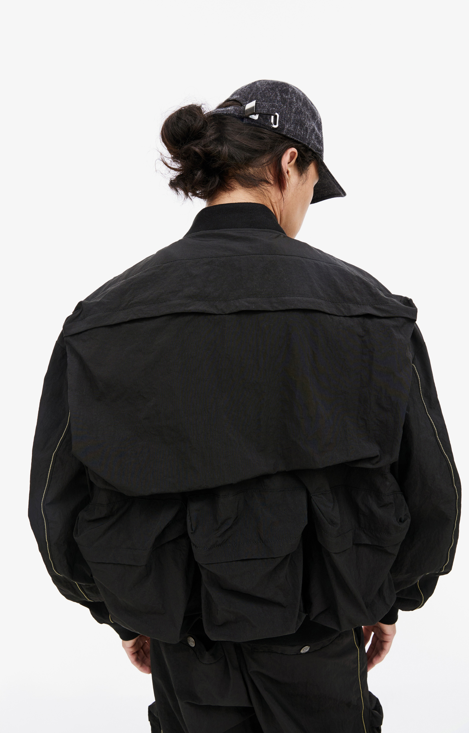 Diesel Black nylon bomber jacket