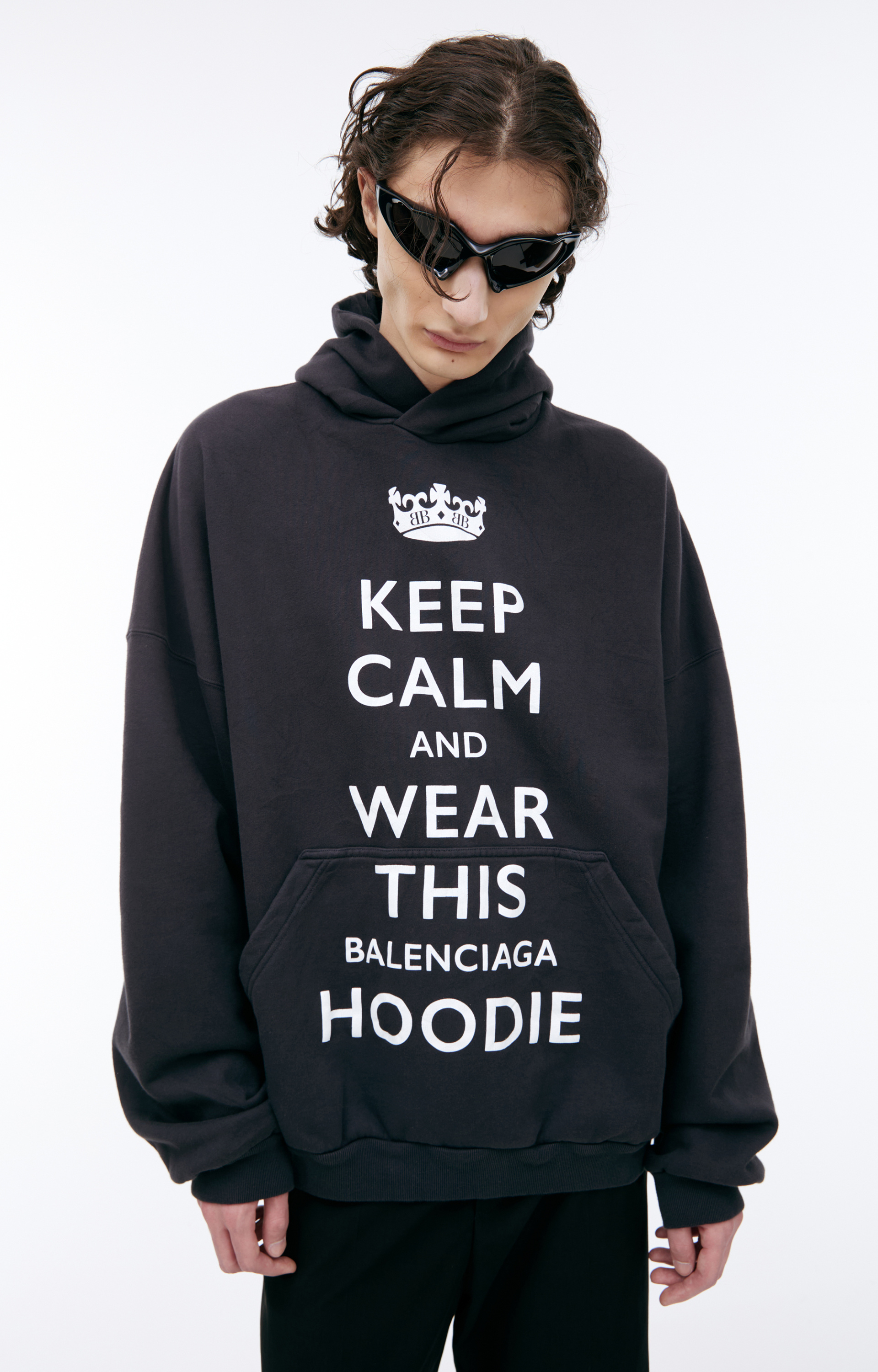 Balenciaga Black \'Keep Calm\' hoodie