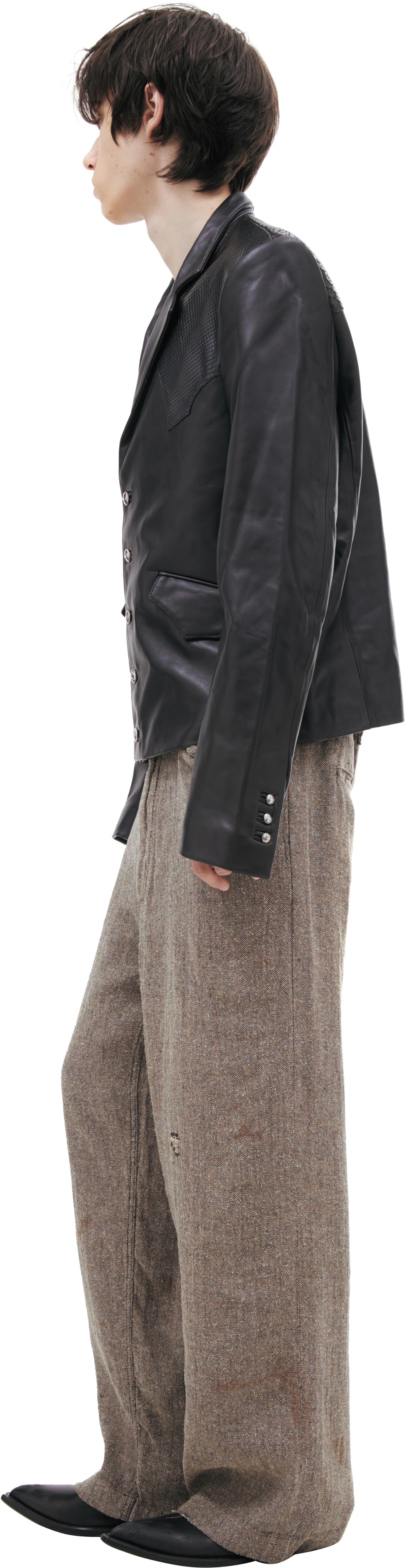 Enfants Riches Déprimés Black leather blazer