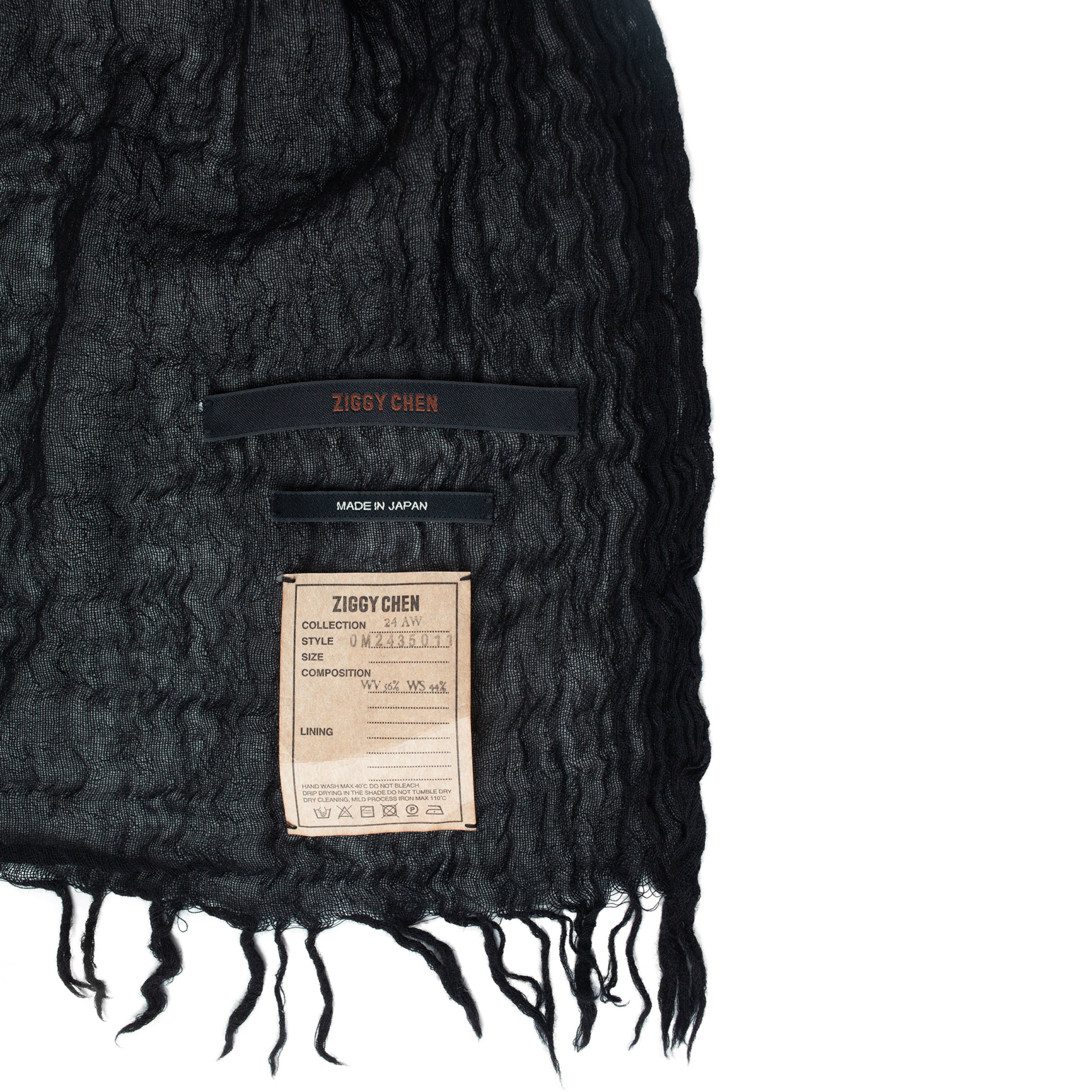 Ziggy Chen Wool logo scarf