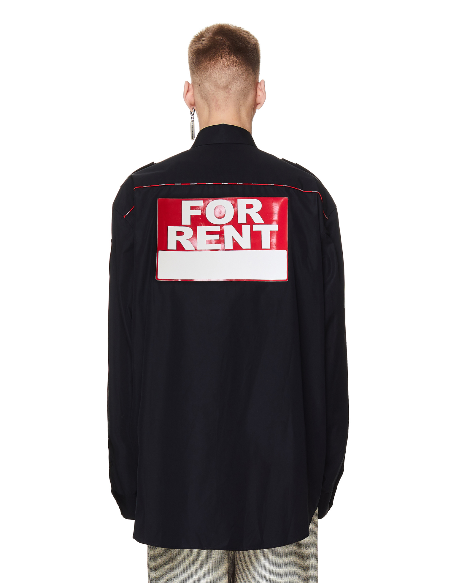VETEMENTS 20ss FOR RENT シャツ Buy VETEMENTS men black cotton for rent shirt for $1,140 online on