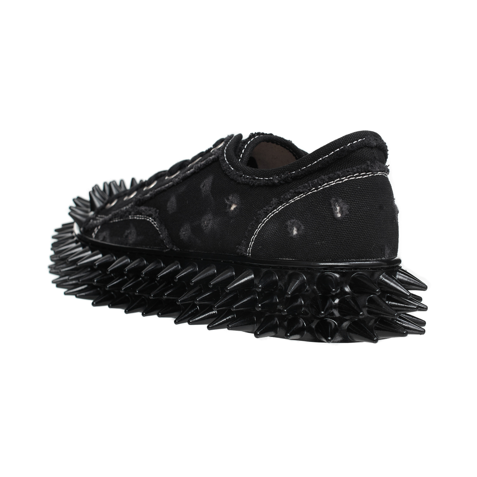 Buy Doublet men black spiky sneakers for $515 online on SV77