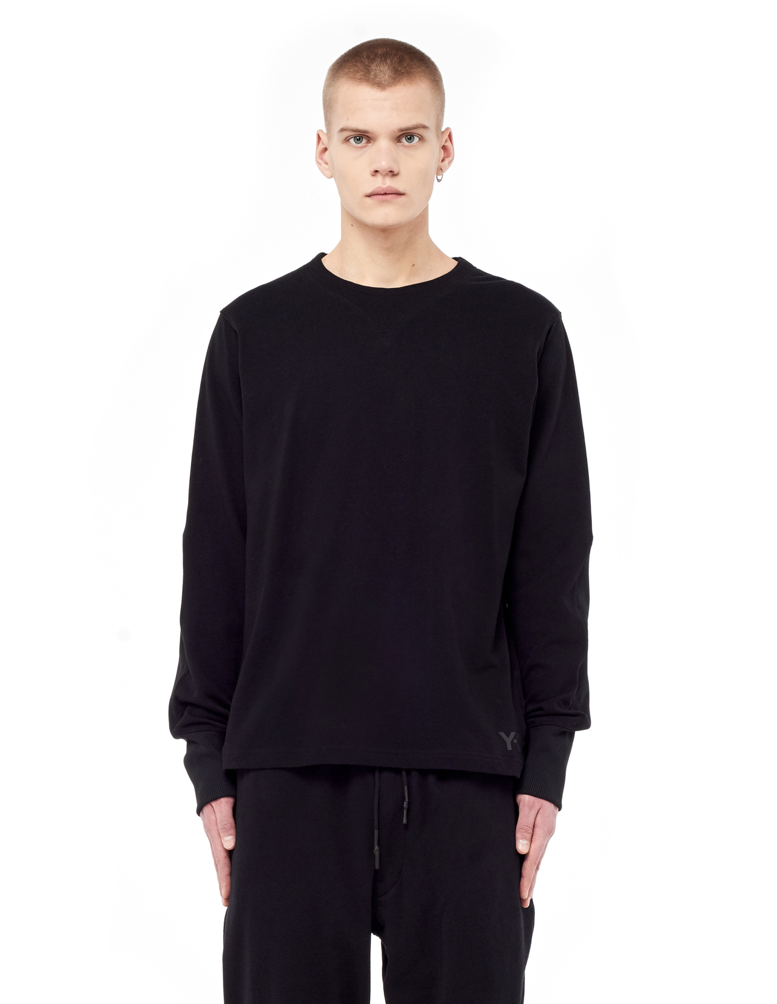 Y-3 Cotton elastic cuff long sleeve t-shirt