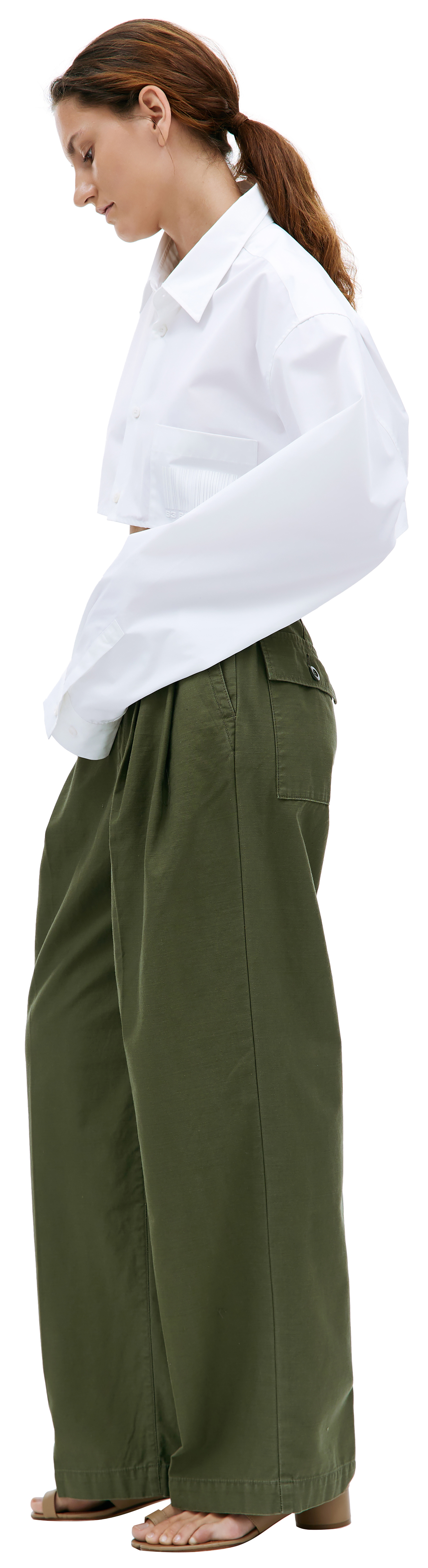 Undercover Pleated wide-led trousers