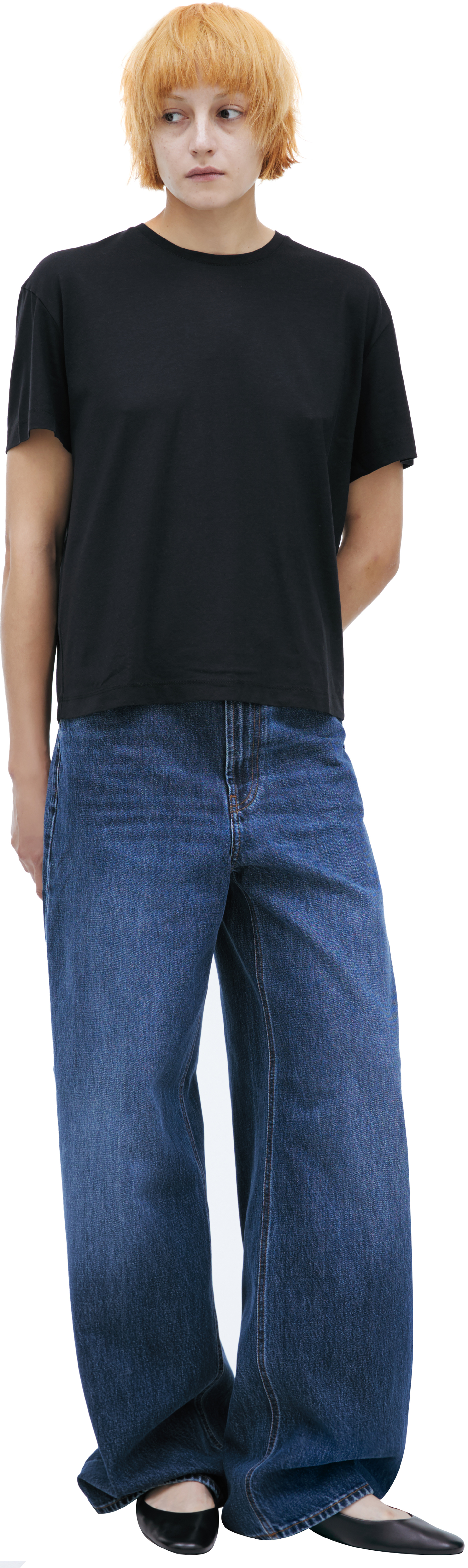 TOTEME Black cotton T-shirt