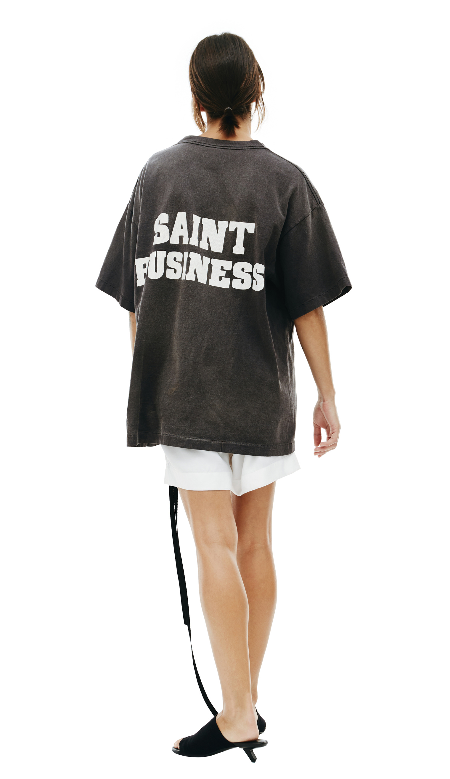 Saint Michael Выцветшая футболка с принтом SNT
