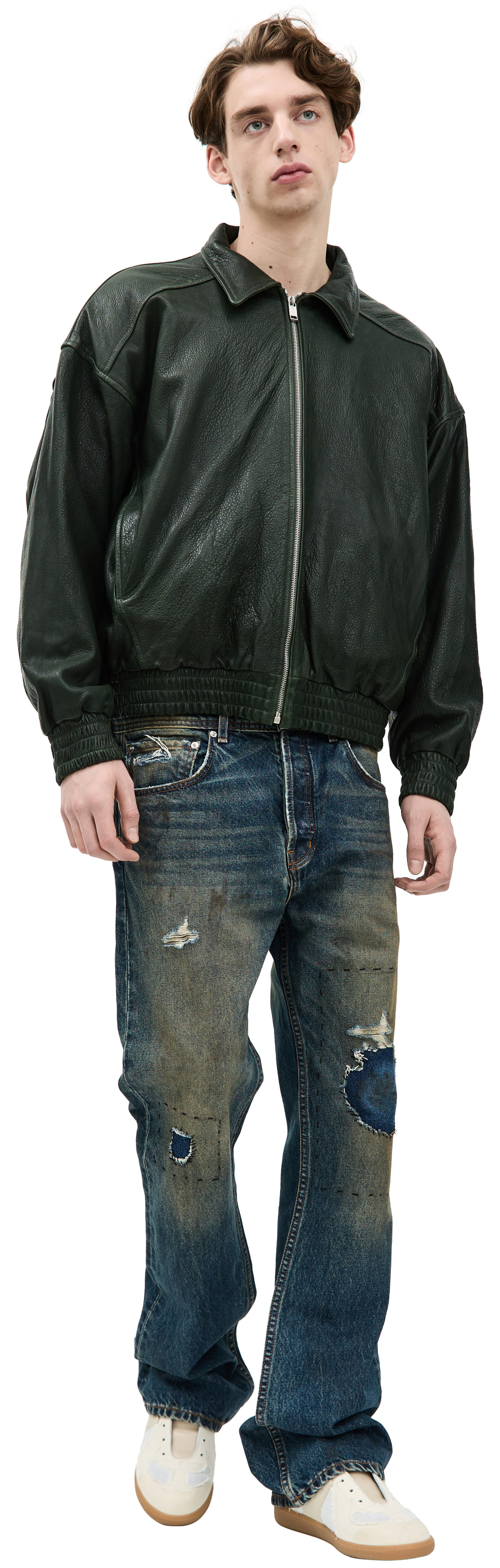 Enfants Riches Deprimes Leather jacket with collar