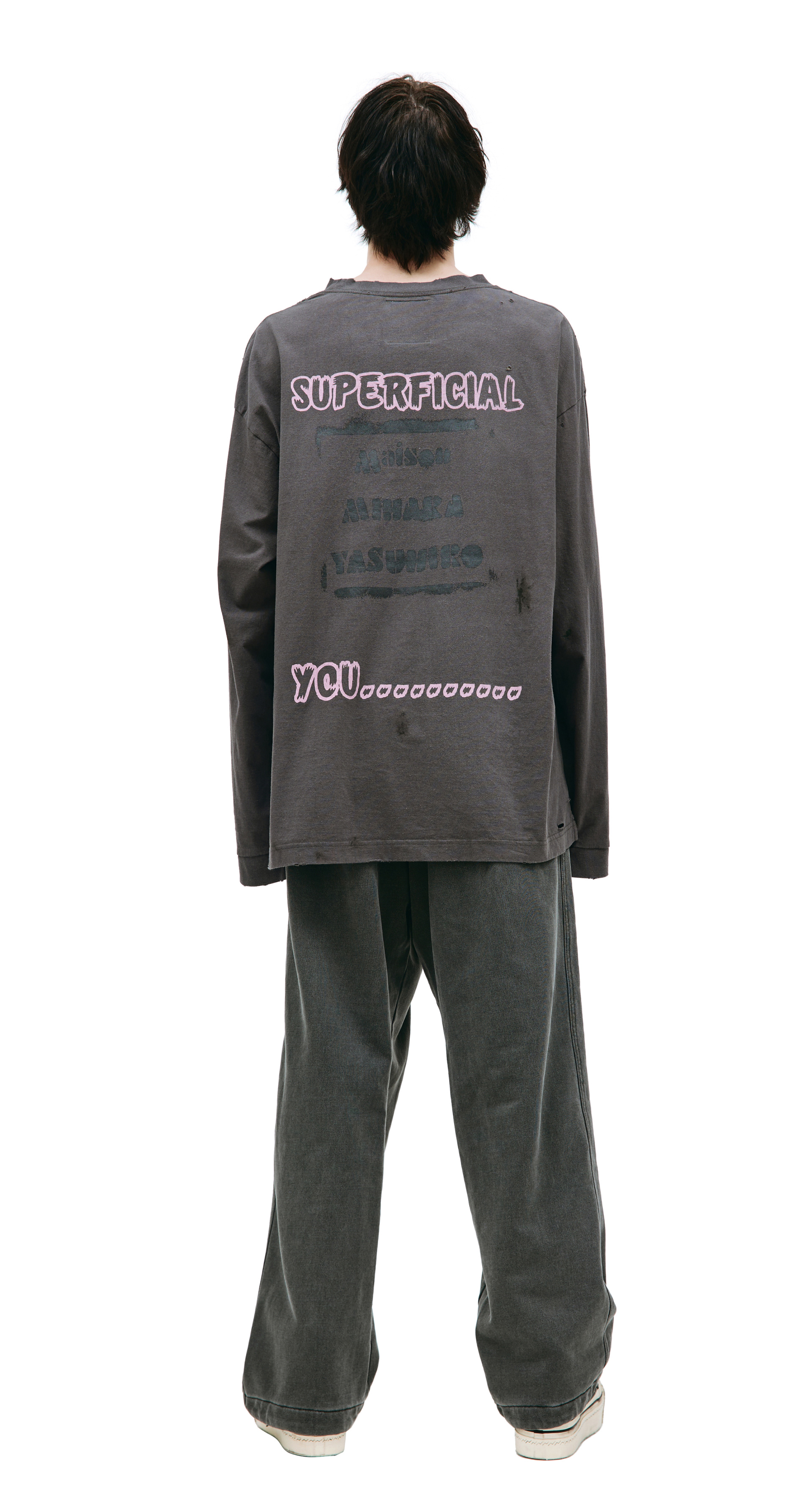 Maison Mihara Yasuhiro Cotton distressed longsleeve