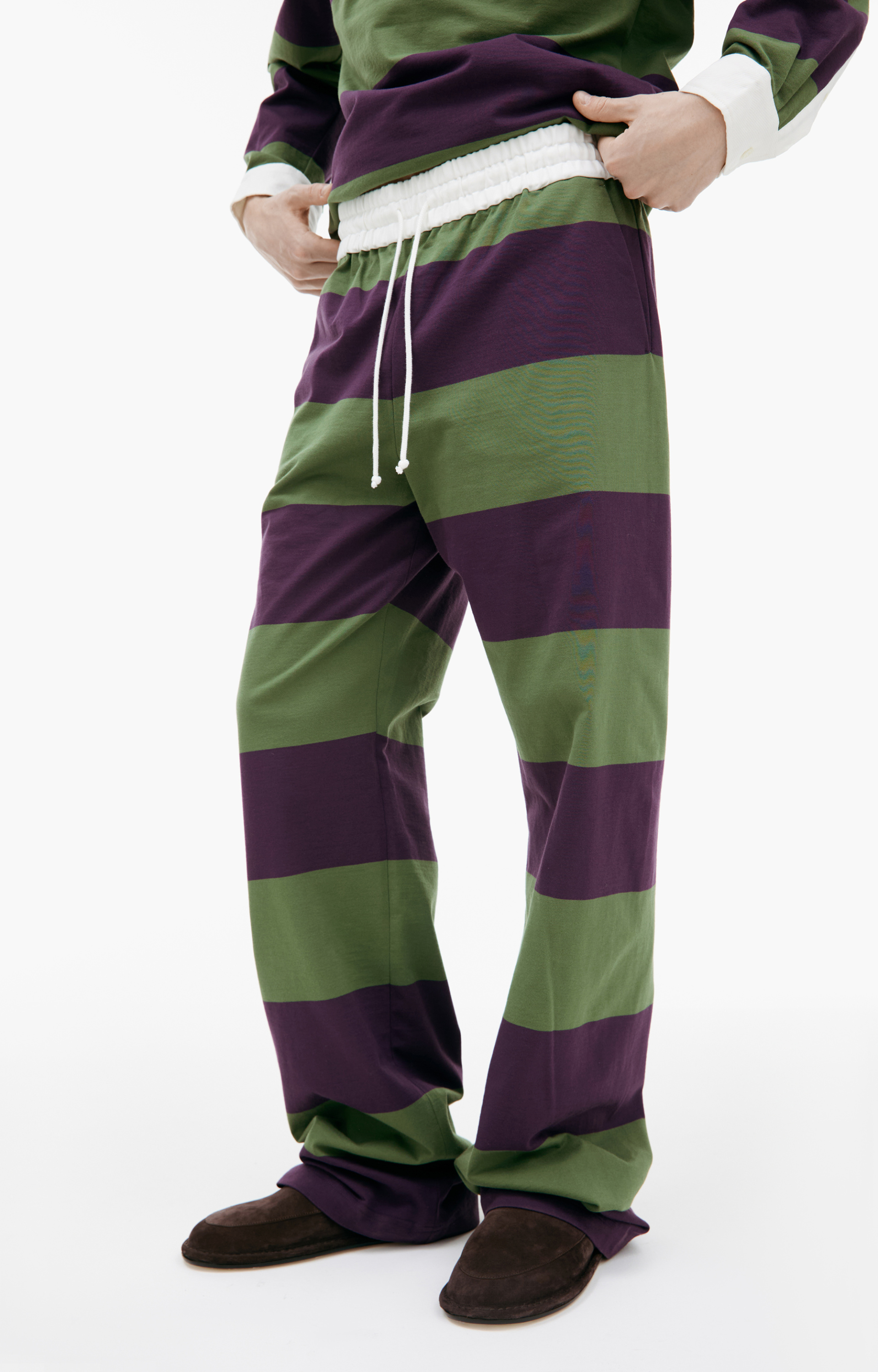 Dries Van Noten Striped Cotton Trousers