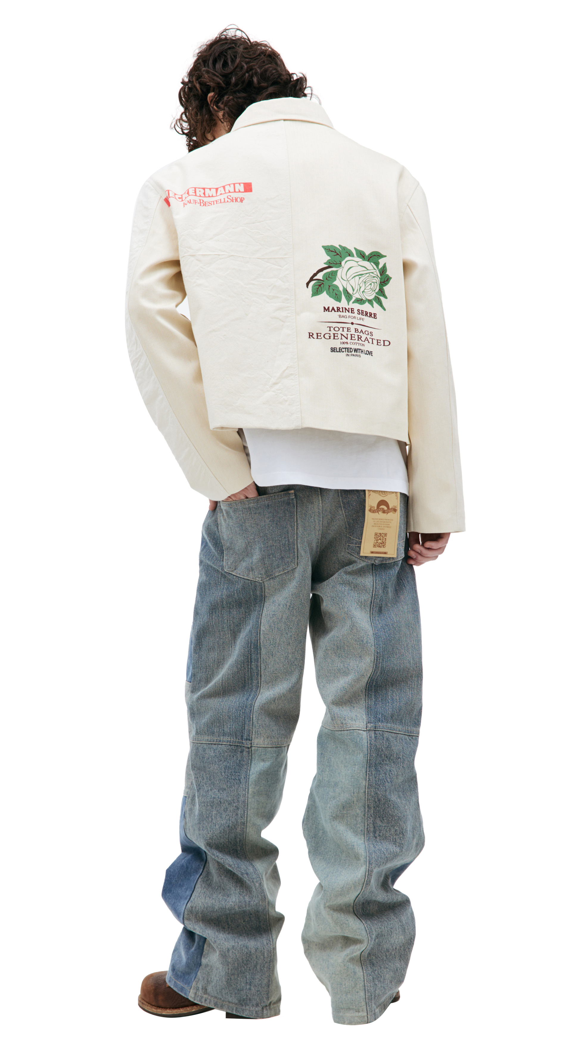 MARINE SERRE Patchwork cotton jacket