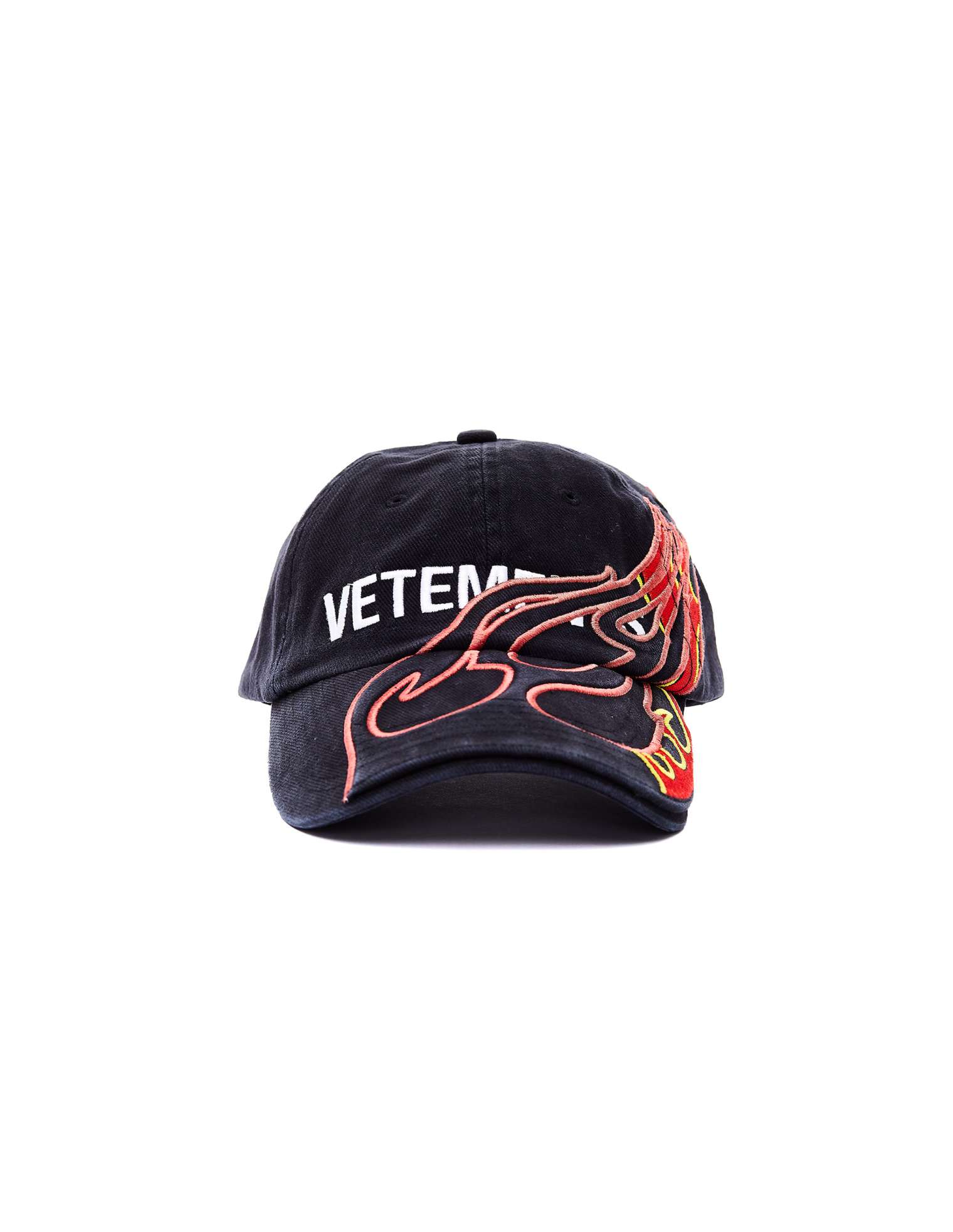 VETEMENTS Хлопковая кепка с логотипом и пламенем