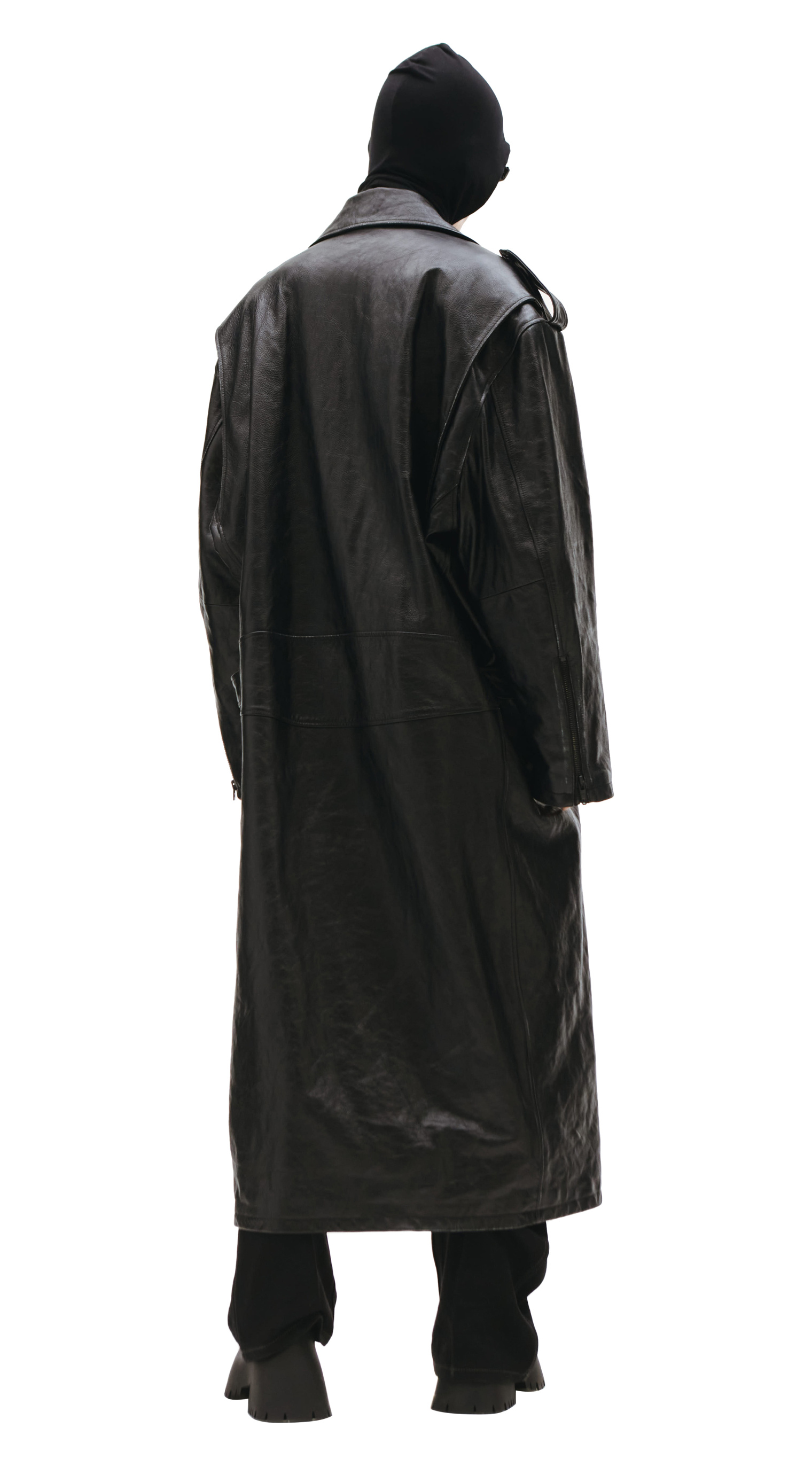 Balenciaga Black Leather coat