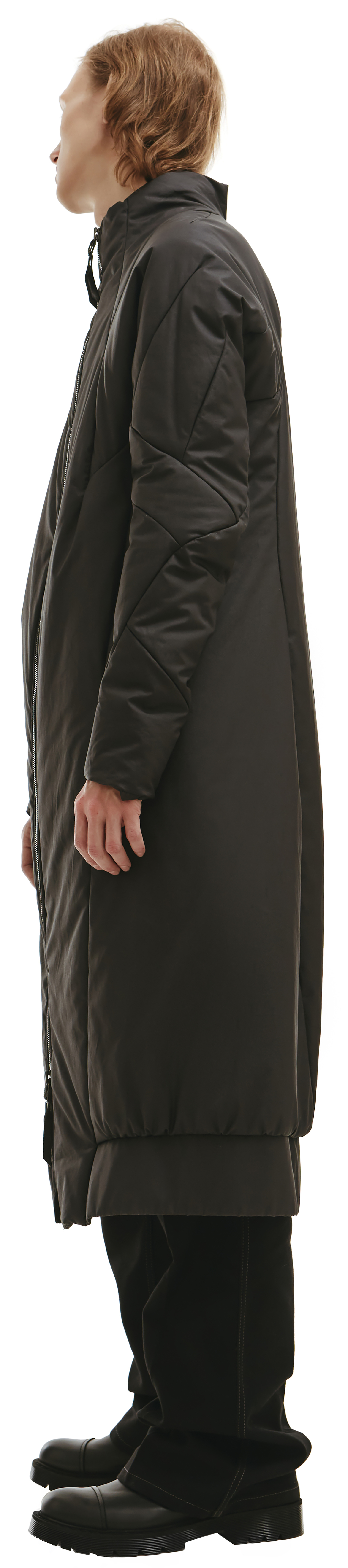 Leon Emanuel Blanck Black Padded Zip-Up Parka Coat