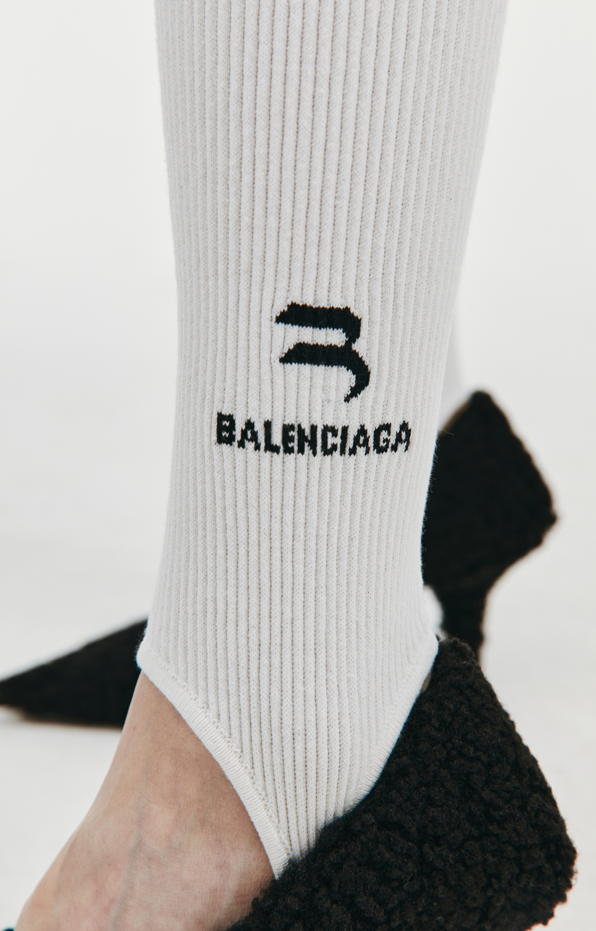 Balenciaga Leggings in white with loops