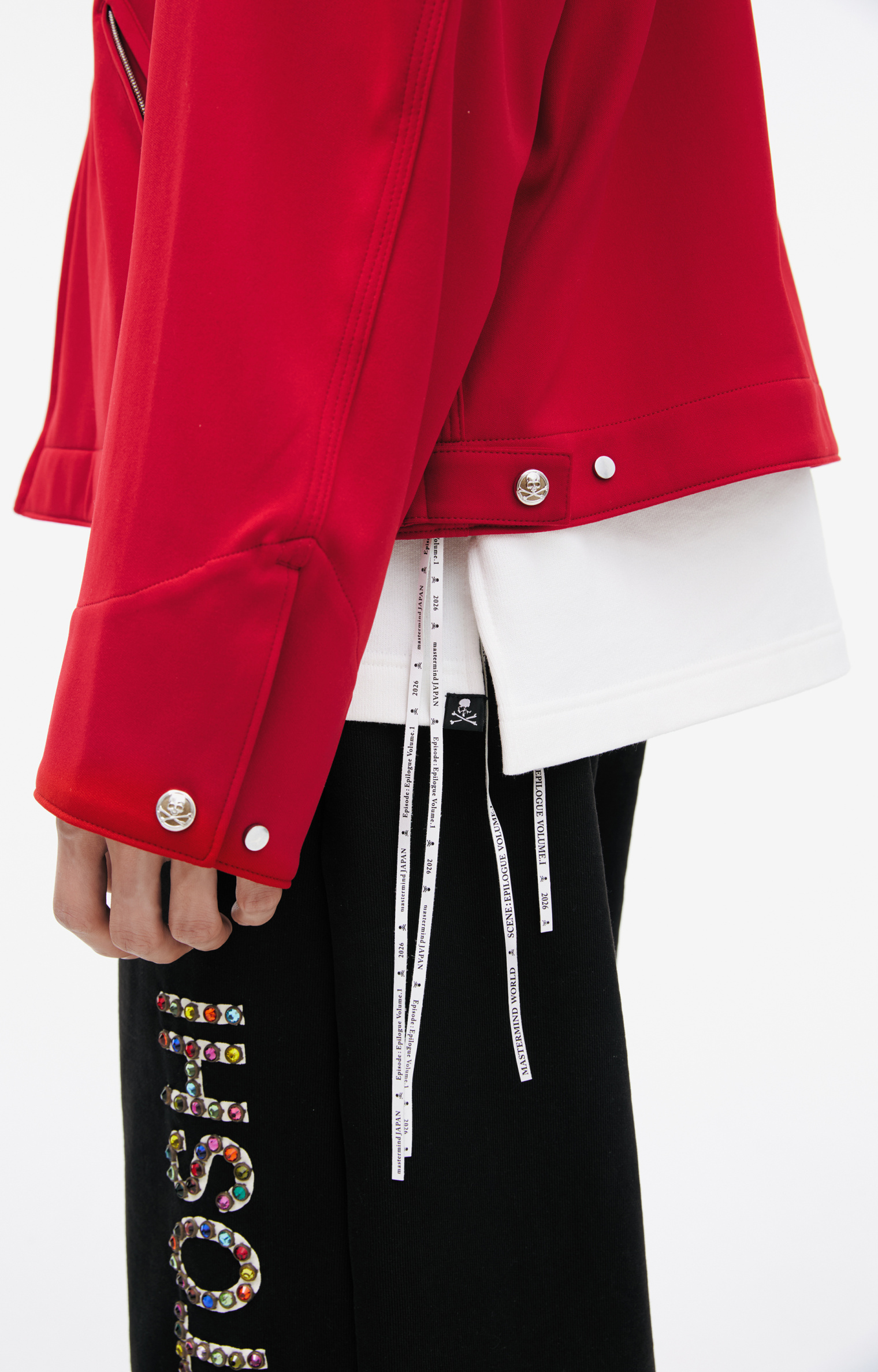 Buy Mastermind WORLD men red jacket with a zipper for $2,045