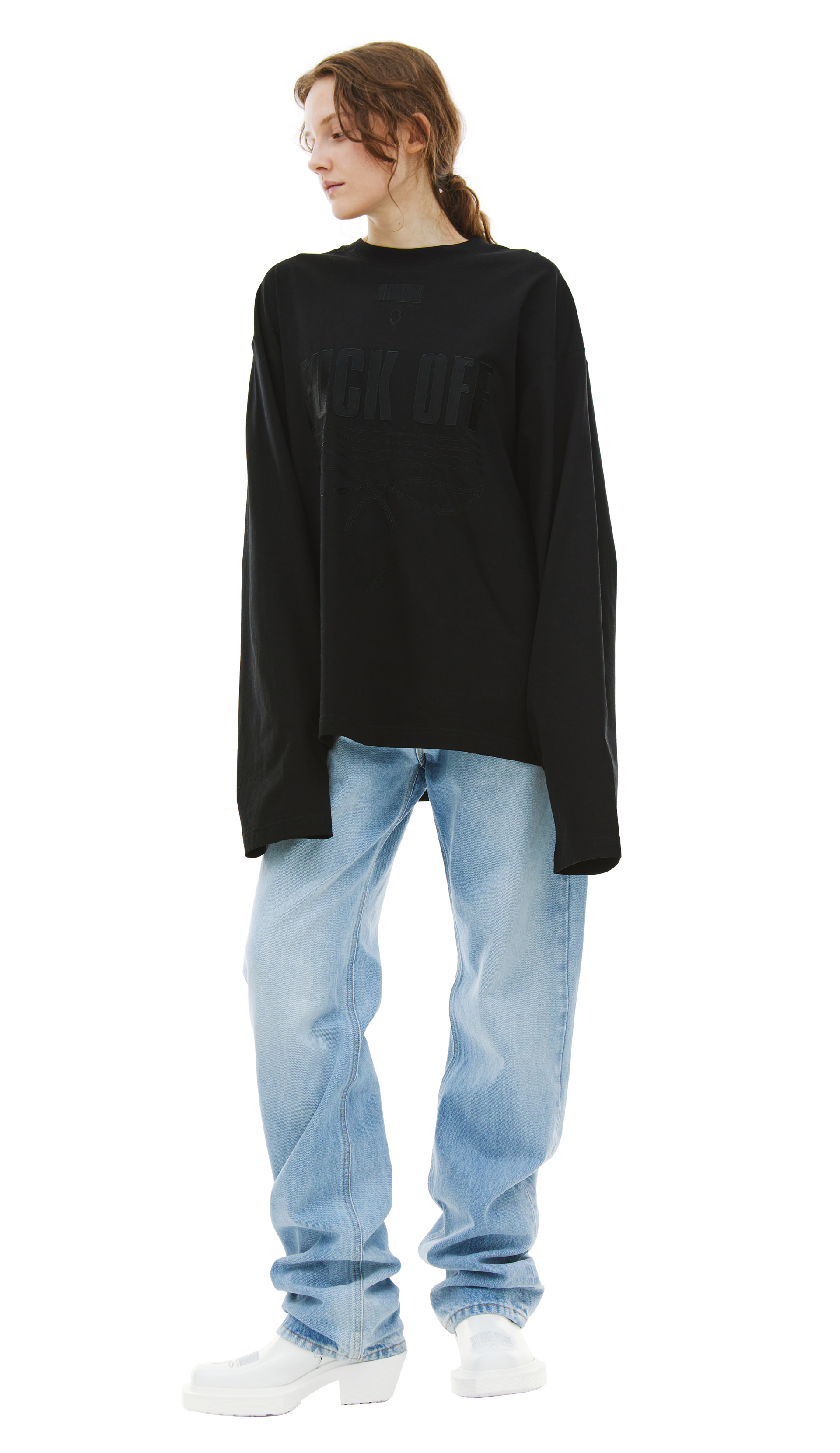 VTMNTS Patched \'Fuck Off\' Long sleeve t-shirt