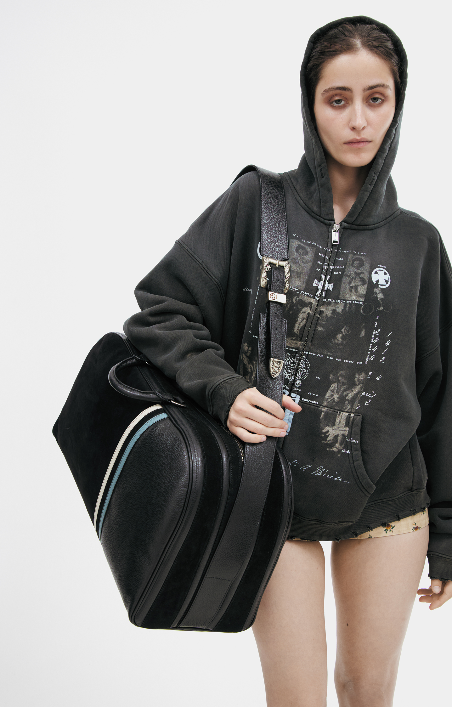 Enfants Riches Déprimés Bag with suede trim