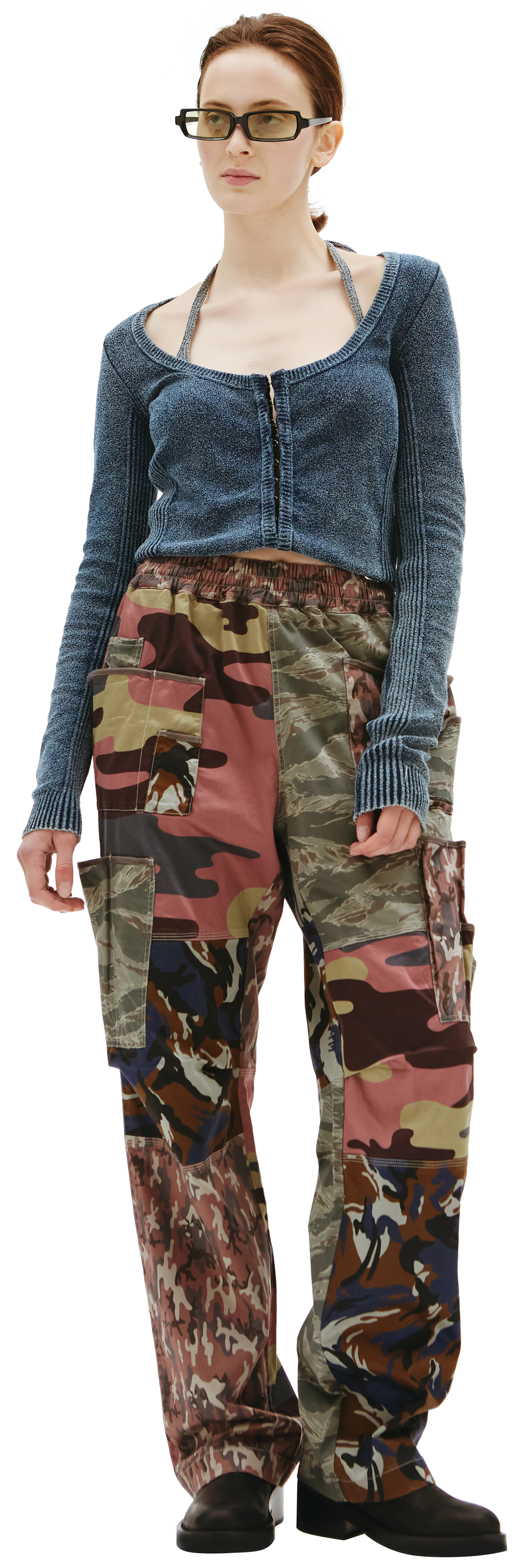 Diesel P-SERRA Patchwork Camouflage Trousers