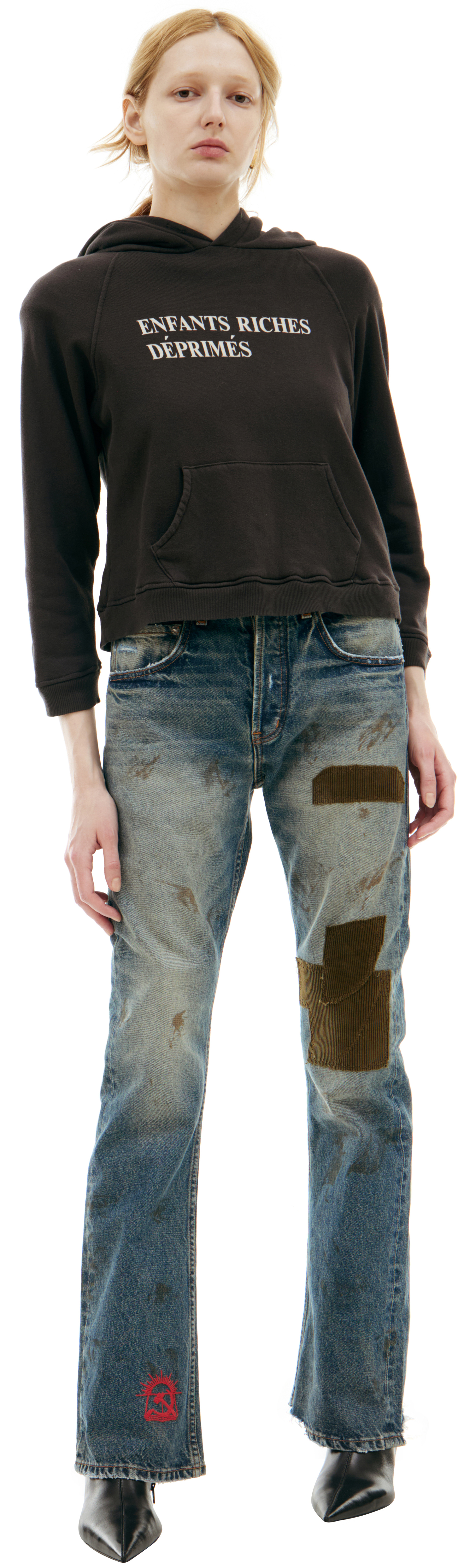 Enfants Riches Déprimés Black logo hoodie