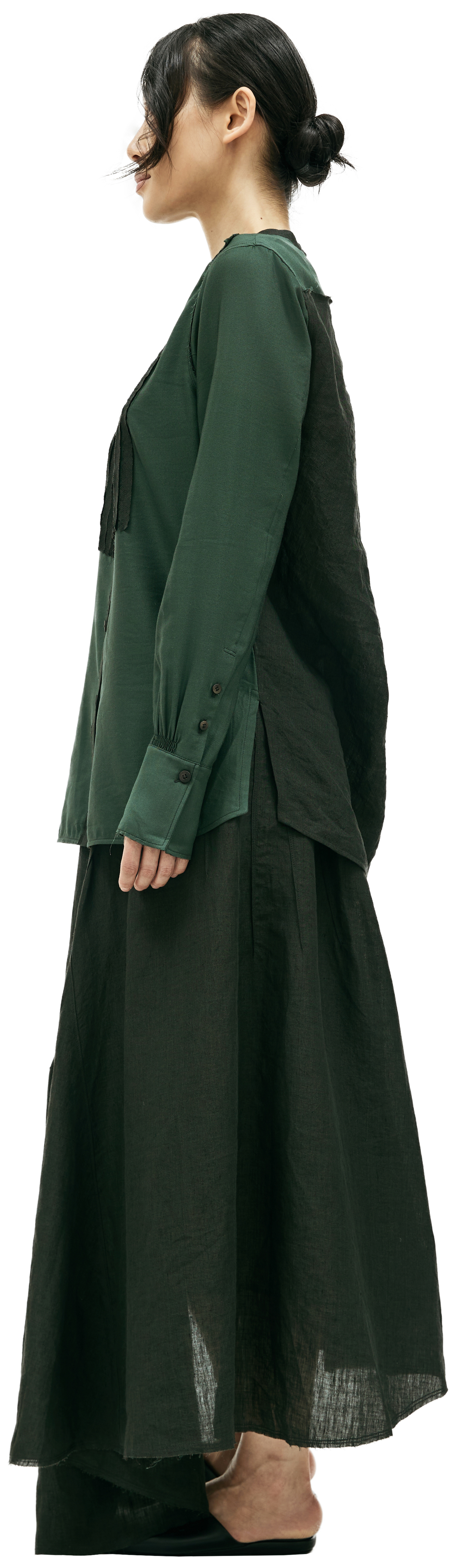 Ziggy Chen Green linen shirt