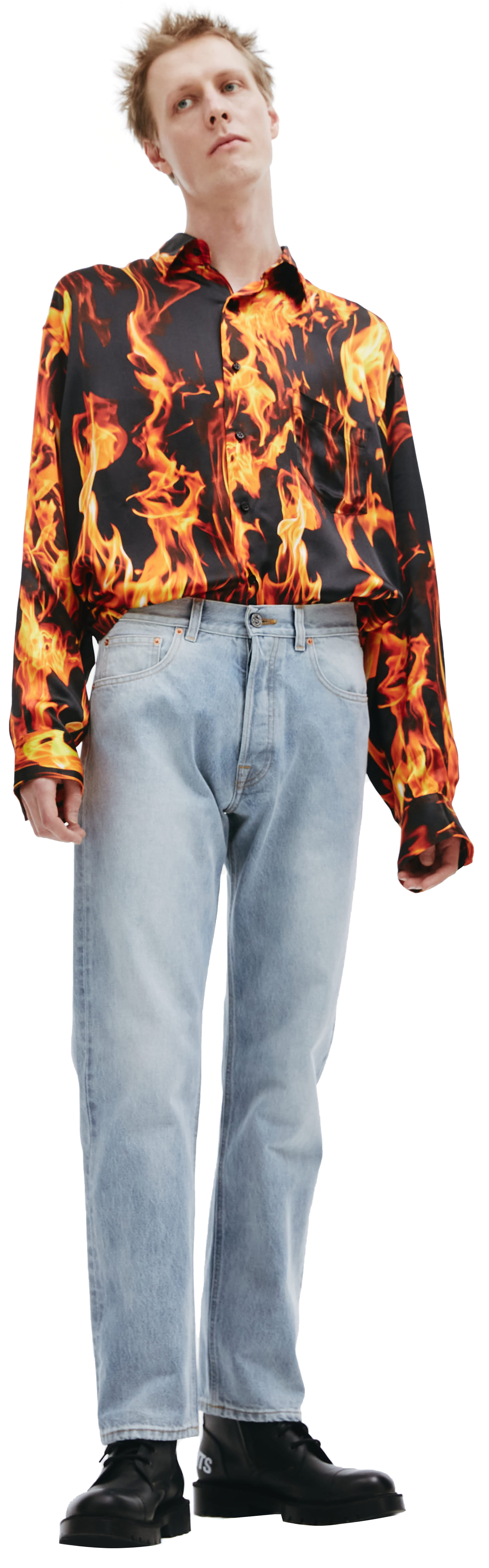 VETEMENTS джинсы с застиранным эффектом