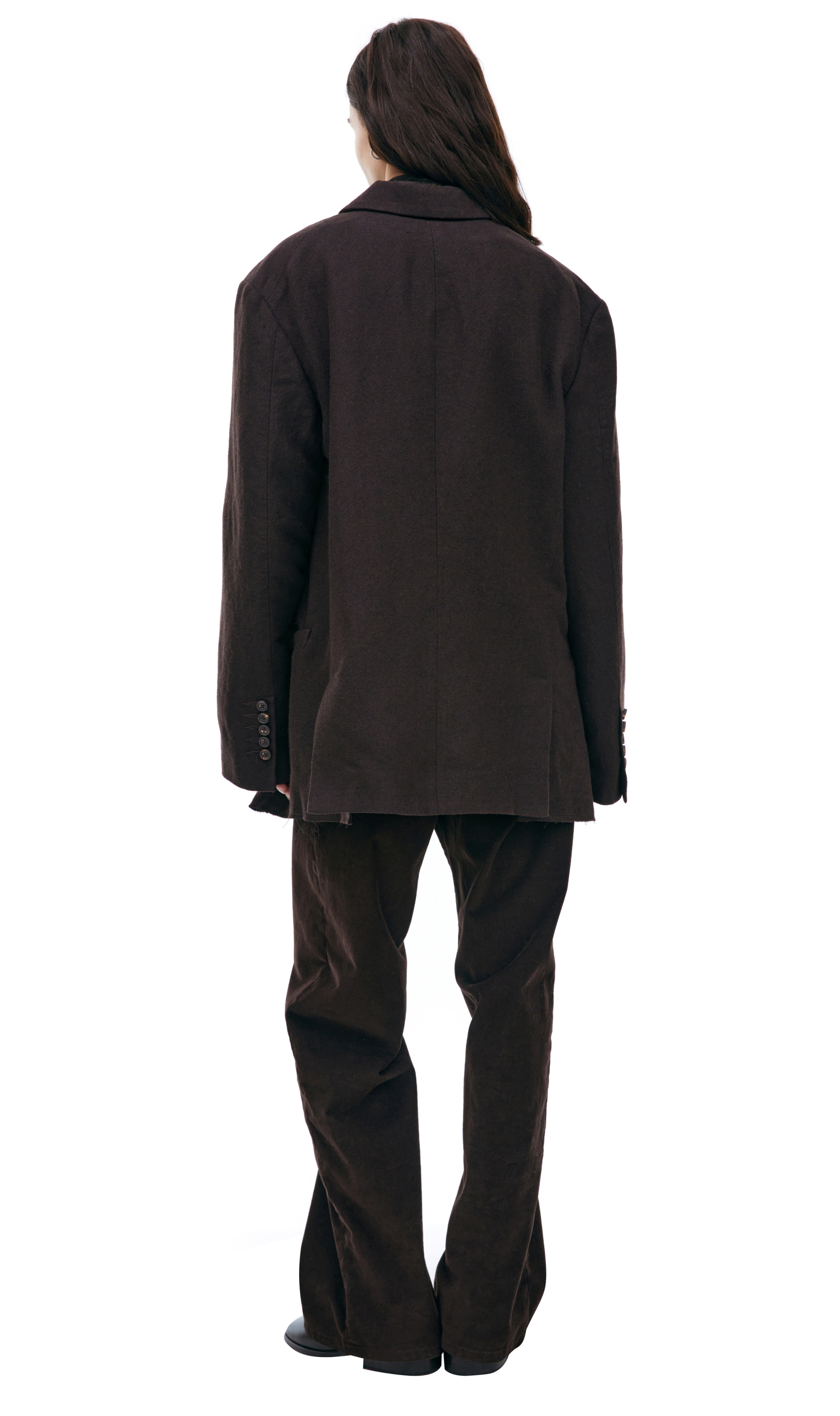 Ziggy Chen Brown button-down jacket