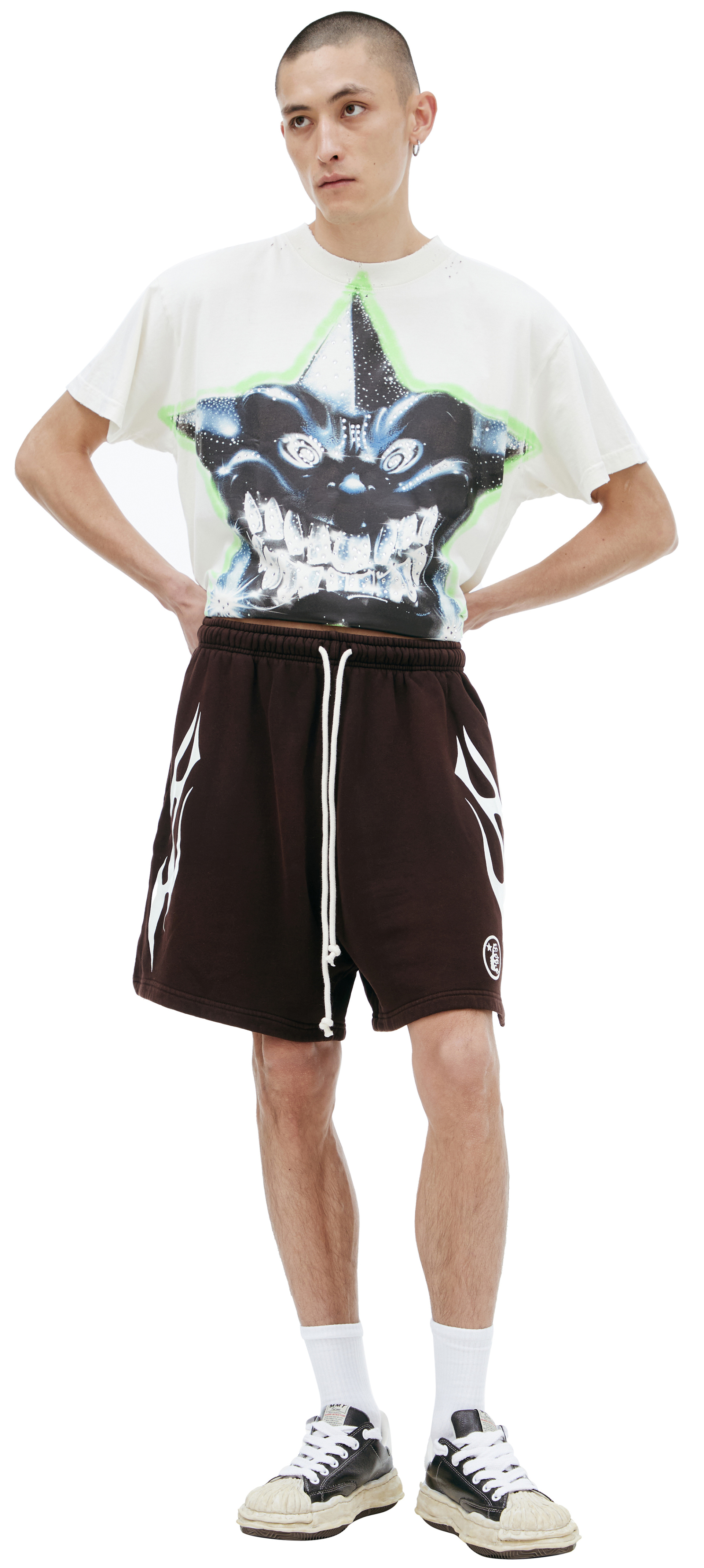 Hellstar Brown print shorts