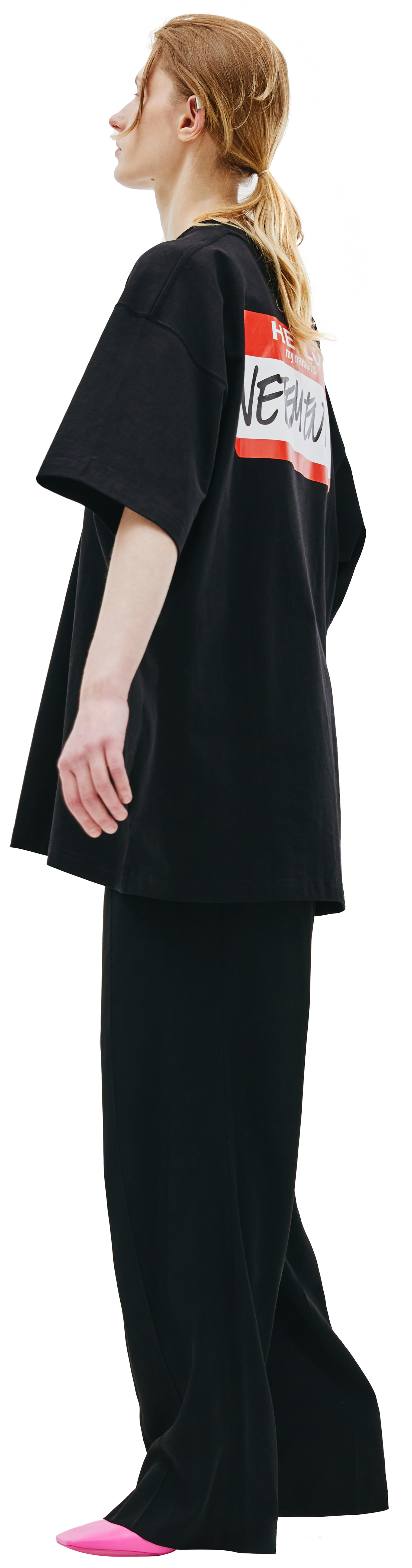 VETEMENTS Black printed t-shirt