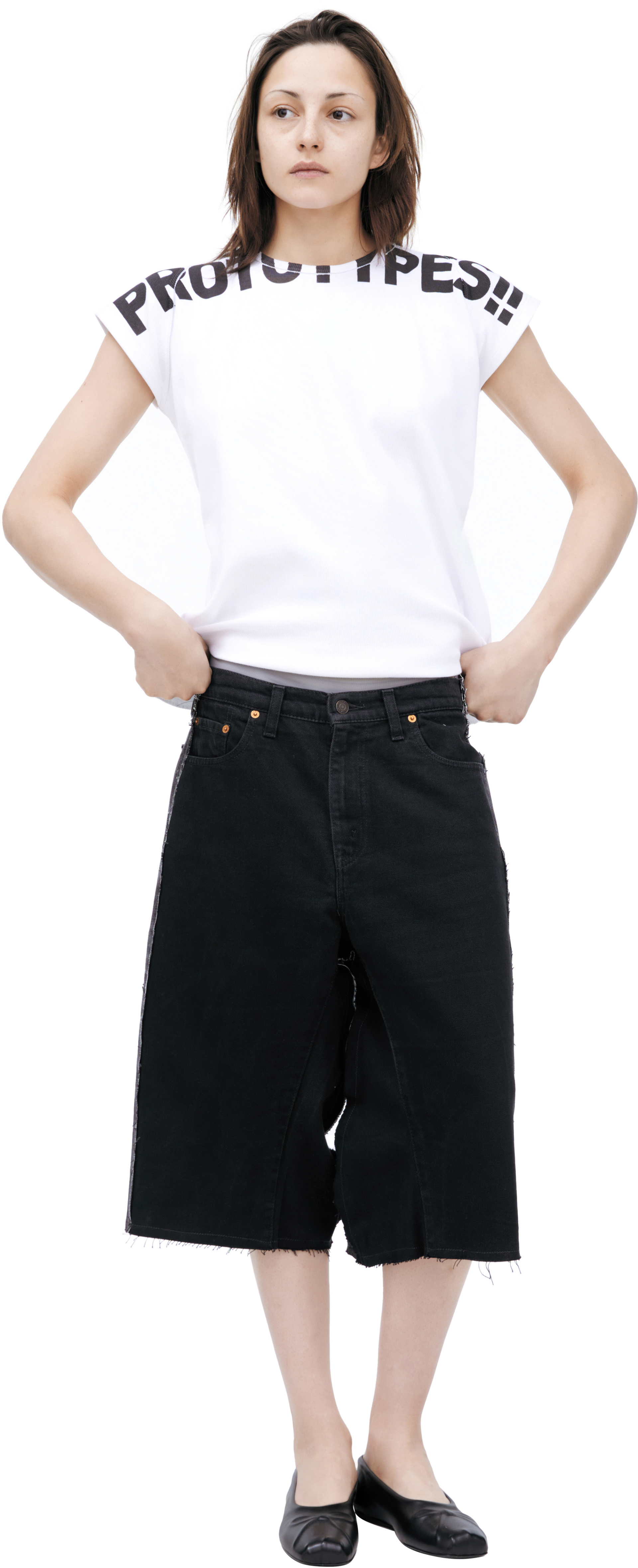 PROTOTYPES Mixed Denim Shorts