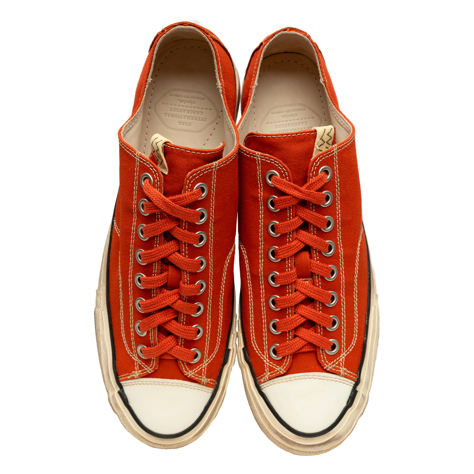 Buy visvim men orange skagway lo g.patten sneakers for $1,180