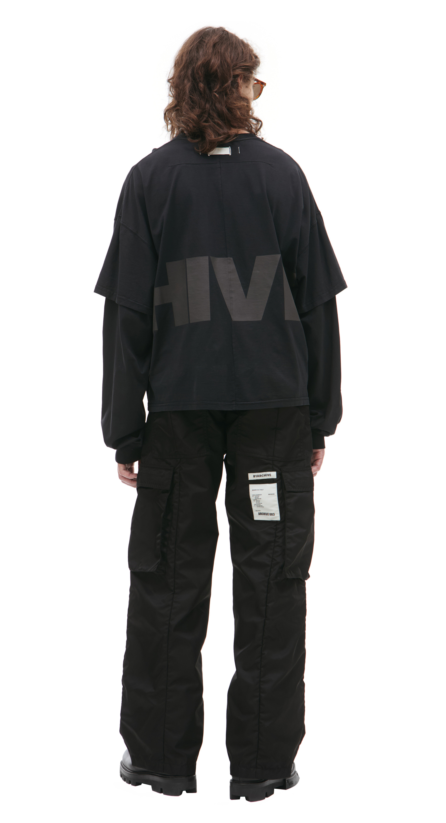 B1ARCHIVE Double-layered longsleeve with logo