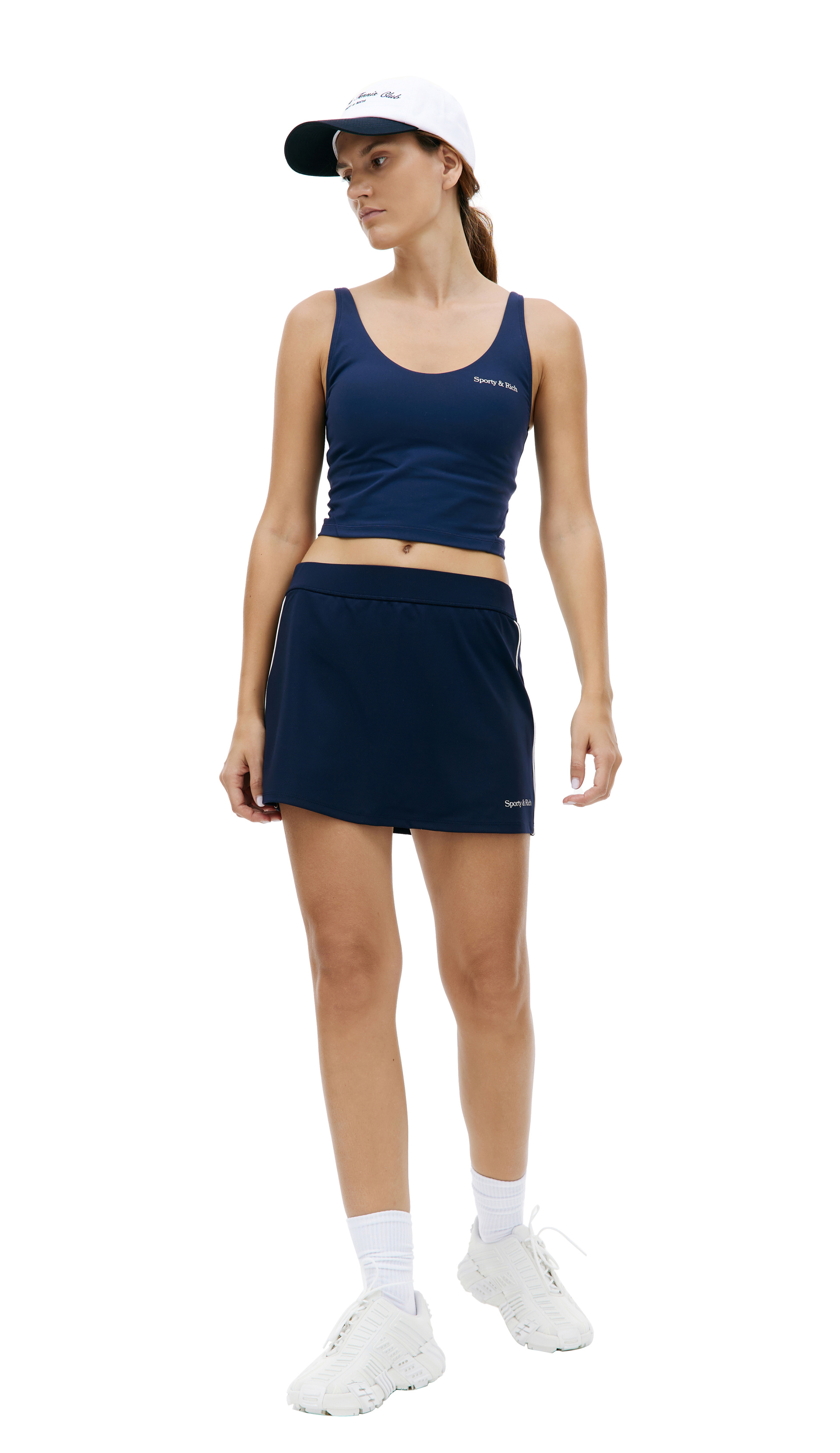 SPORTY & RICH Logo сourt skirt