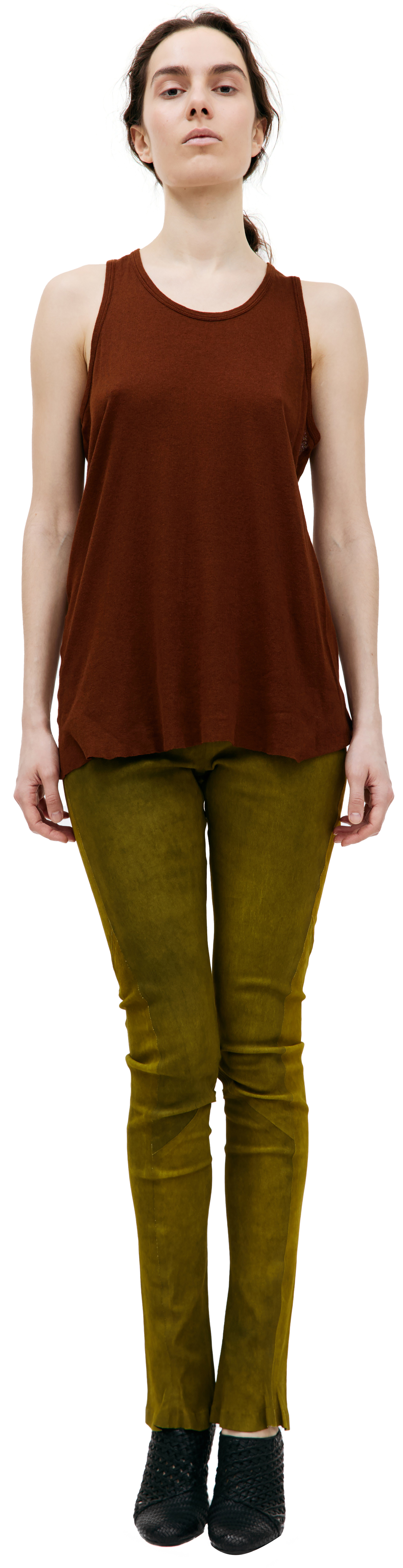 Haider Ackermann Brown Cotton Top