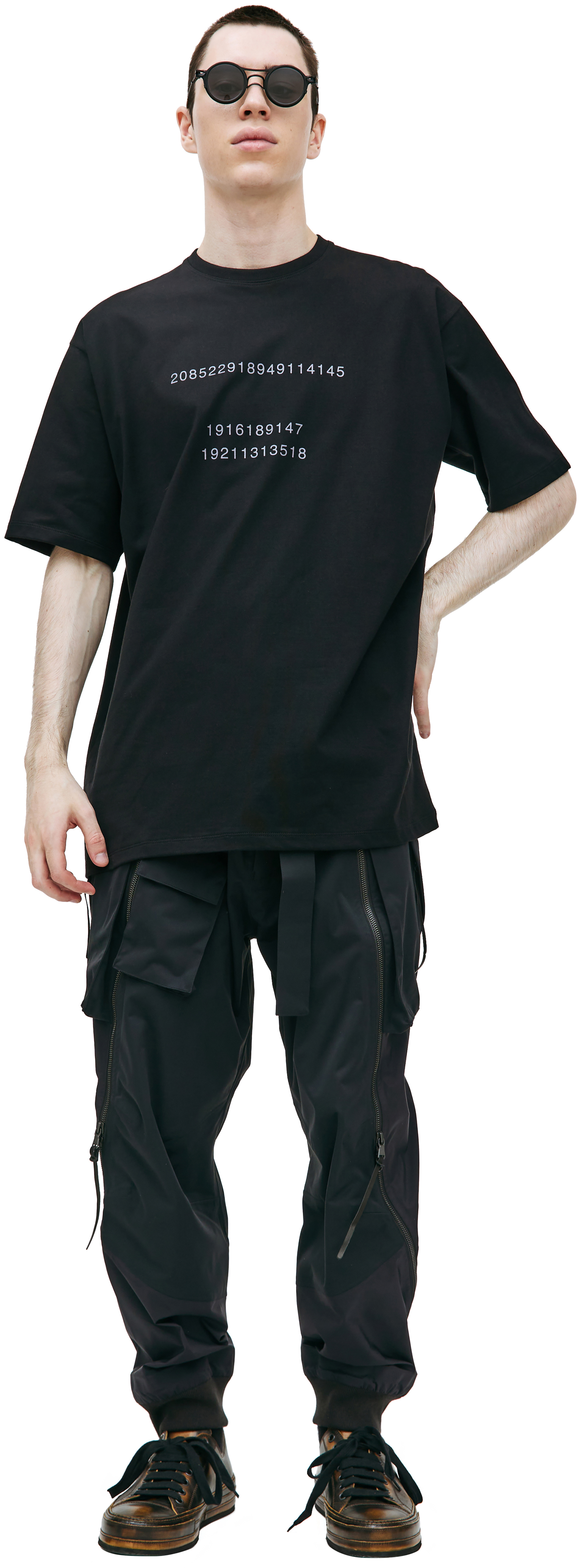 The Viridi-Anne Black printed t-shirt